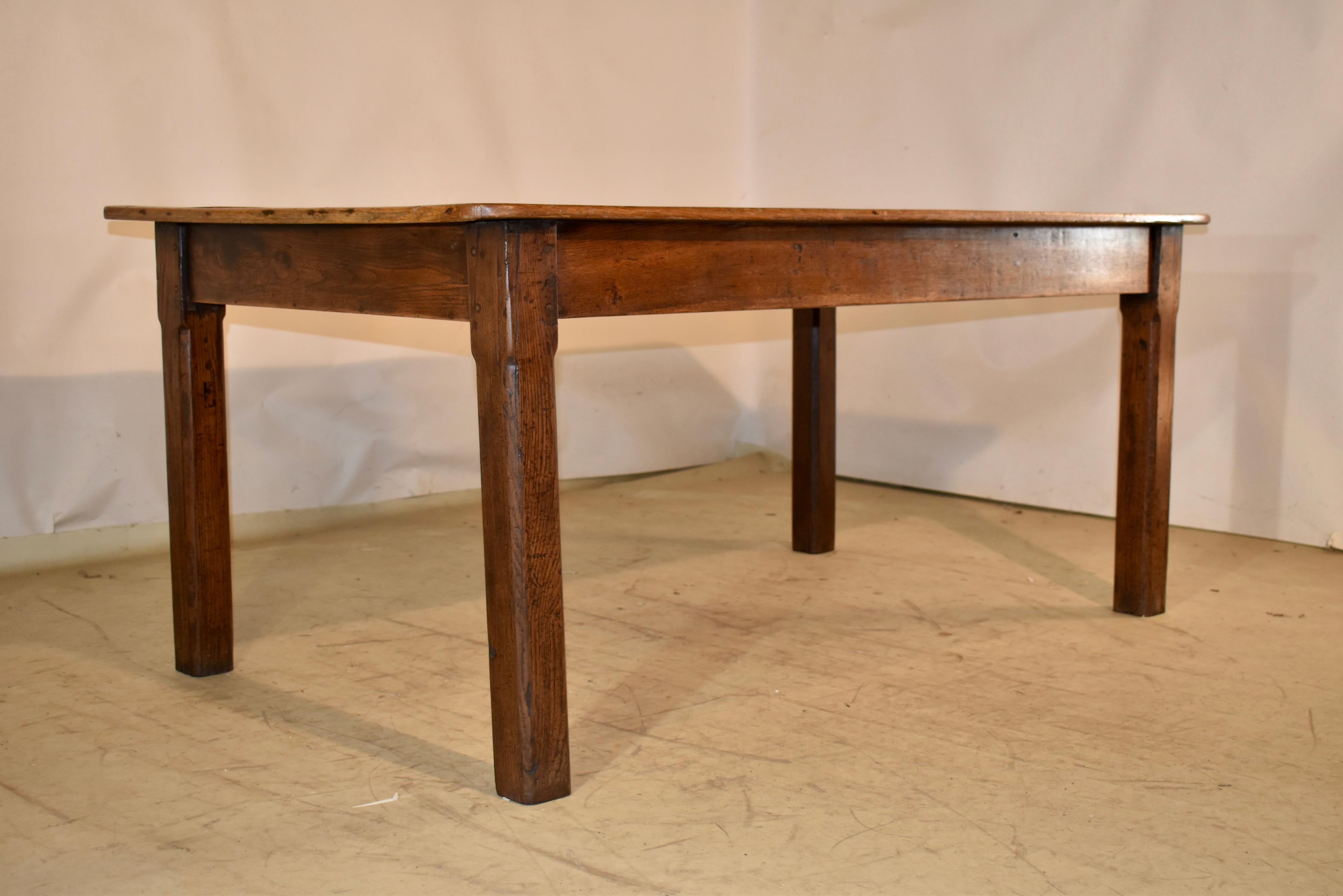 Louis XVI Table de ferme en Oak français du 18e siècle en vente