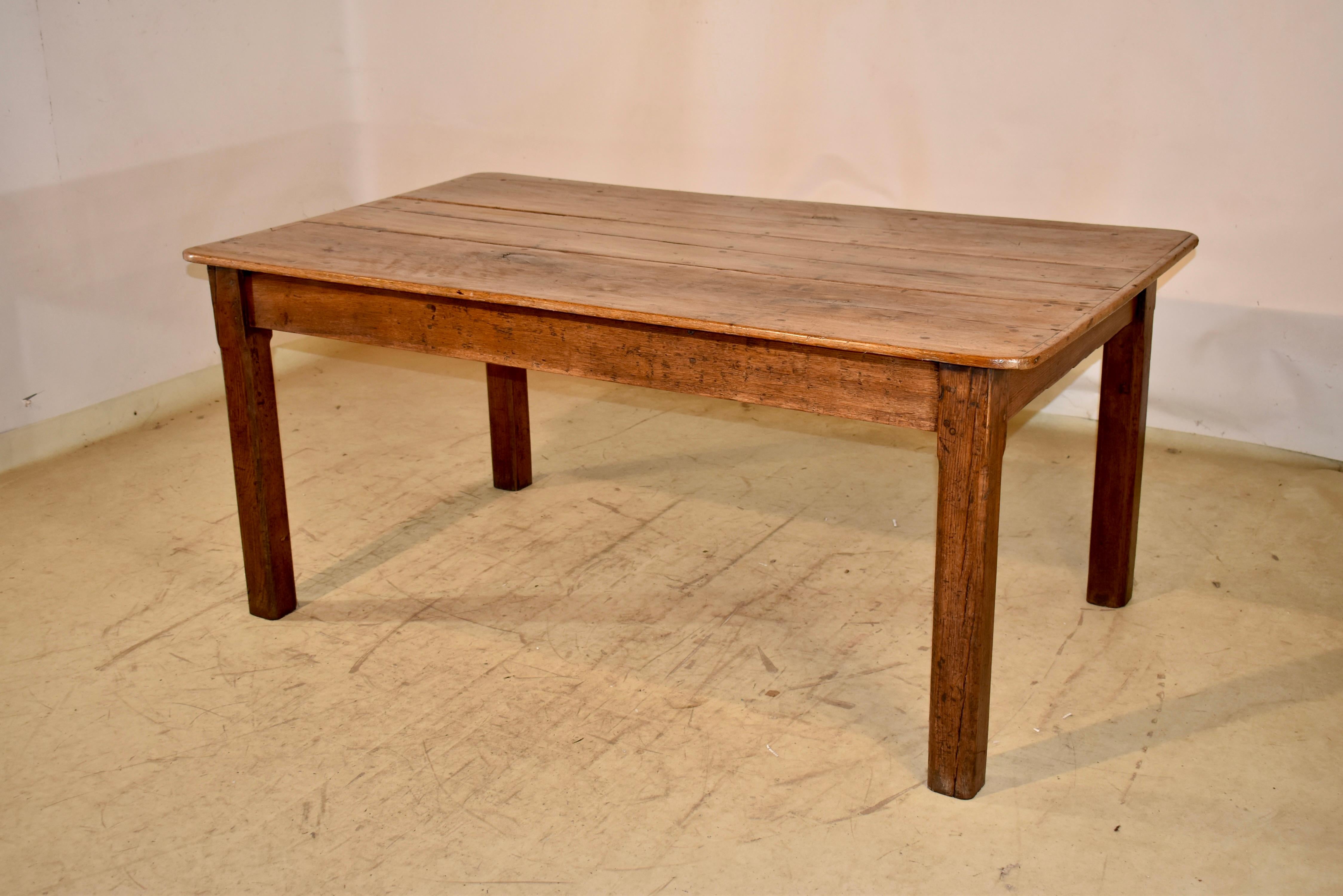 XVIIIe siècle et antérieur Table de ferme en Oak français du 18e siècle en vente