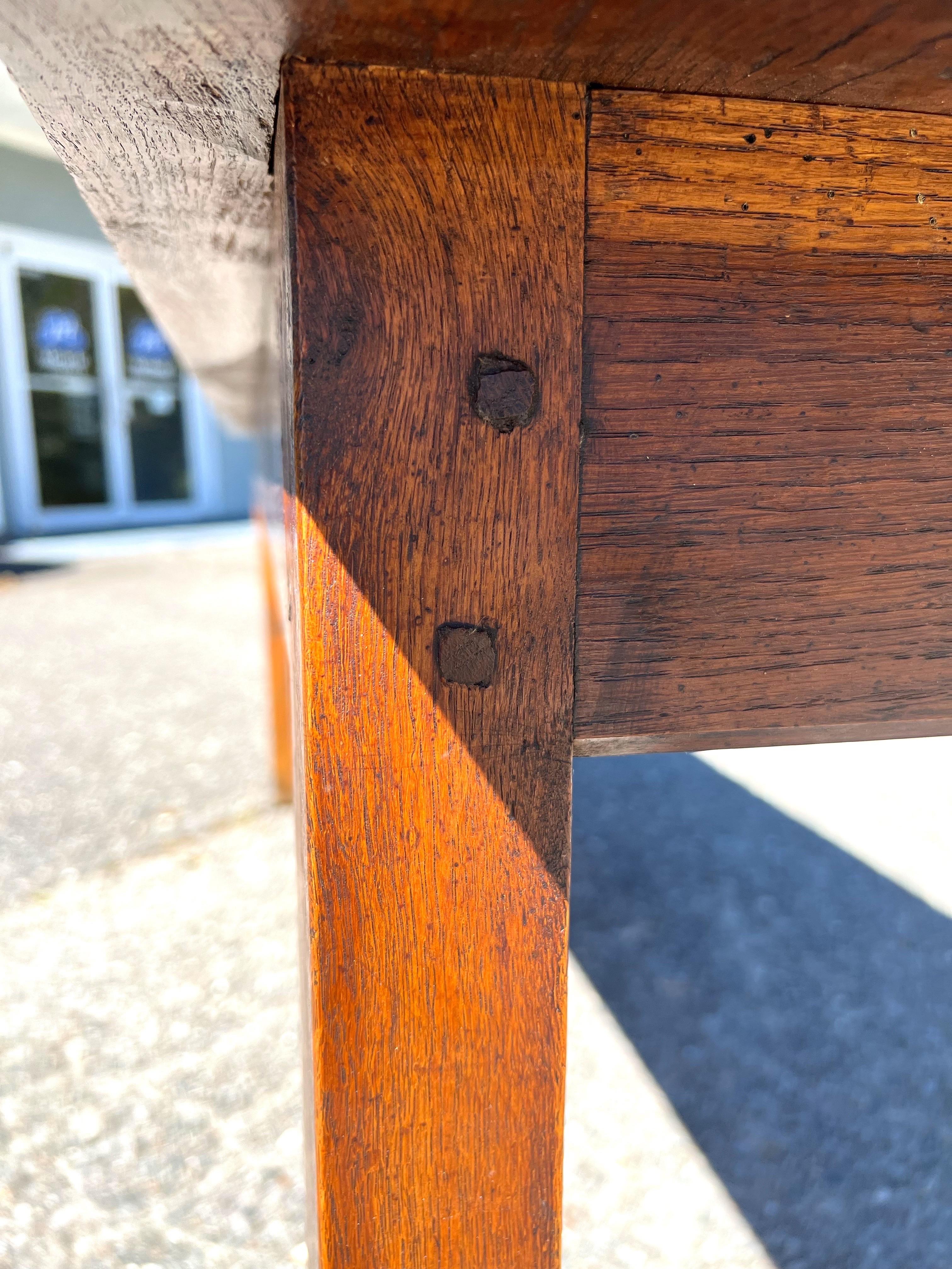 18th Century French Oak Farmhouse Table For Sale 9
