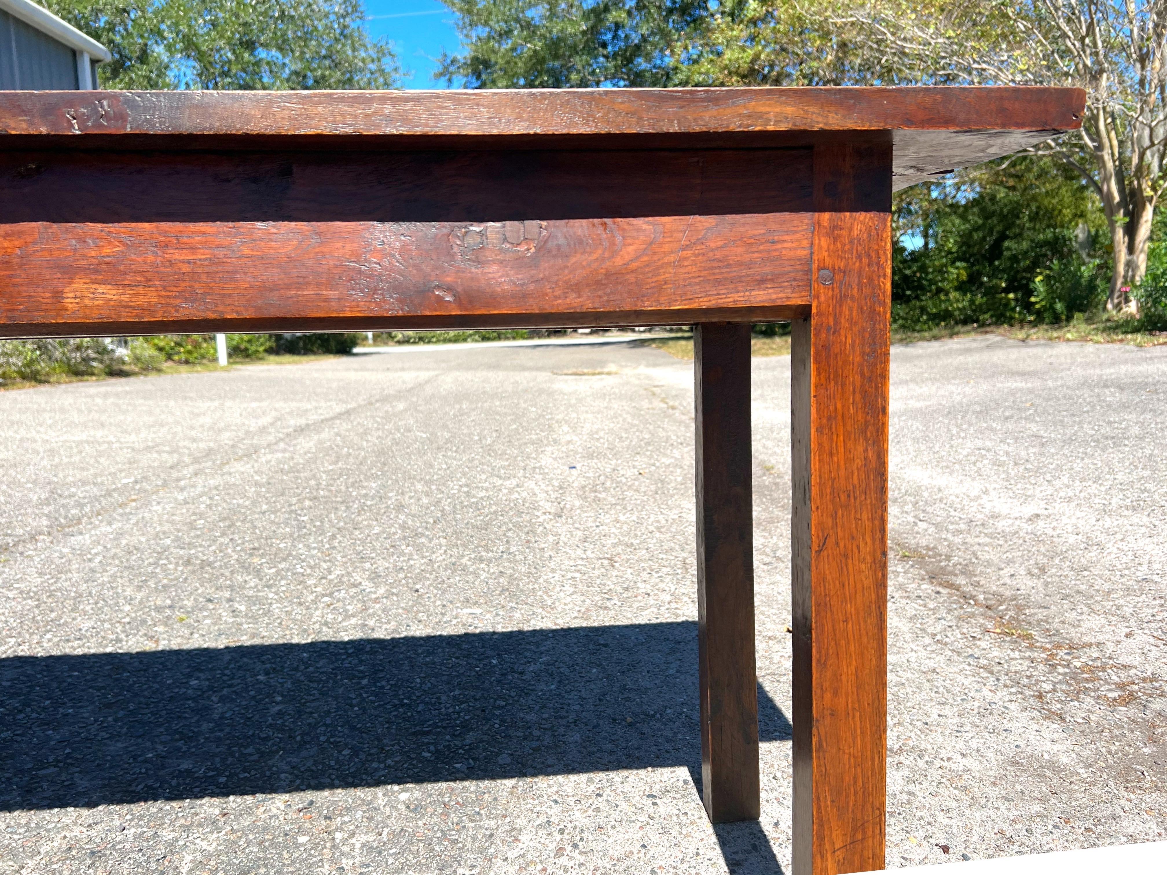 18th Century French Oak Farmhouse Table For Sale 3
