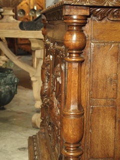 18th Century French Oak Hunt Buffet with Game Bird and Fish Panels