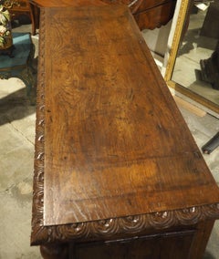 18th Century French Oak Hunt Buffet with Game Bird and Fish Panels