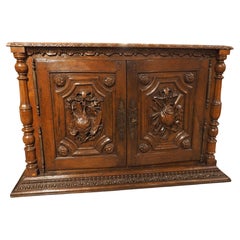 18th Century French Oak Hunt Buffet with Game Bird and Fish Panels