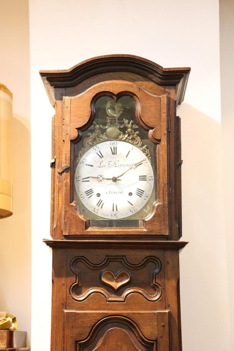 18th Century French Oak Longcase Clock or Tall Case Clock at 1stDibs