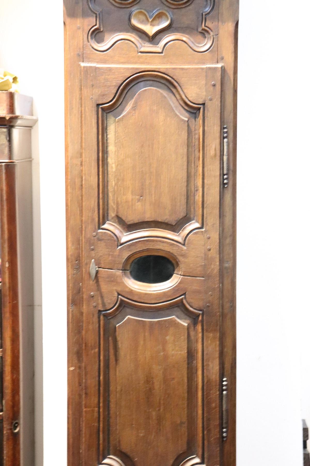 18th Century French Oak Longcase Clock or Tall Case Clock In Good Condition In Casale Monferrato, IT