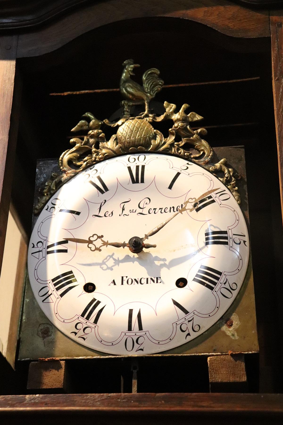18th Century French Oak Longcase Clock or Tall Case Clock 2