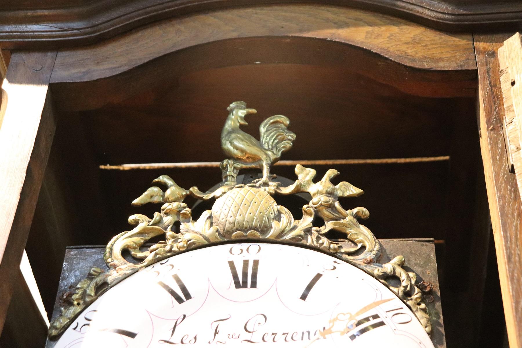 18th Century French Oak Longcase Clock or Tall Case Clock 4