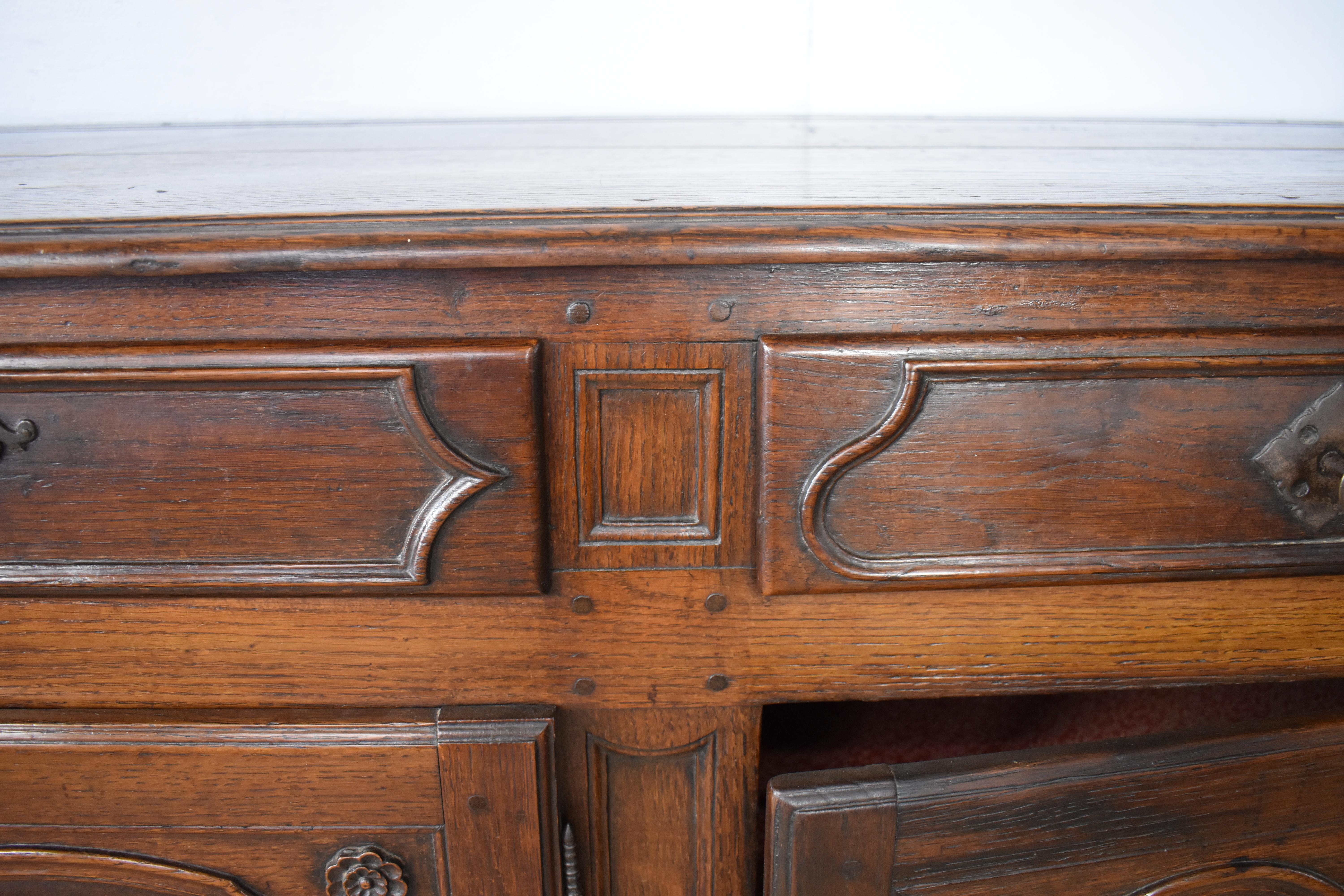 18th Century French Oak Louis XV Buffet/Enfilade 6