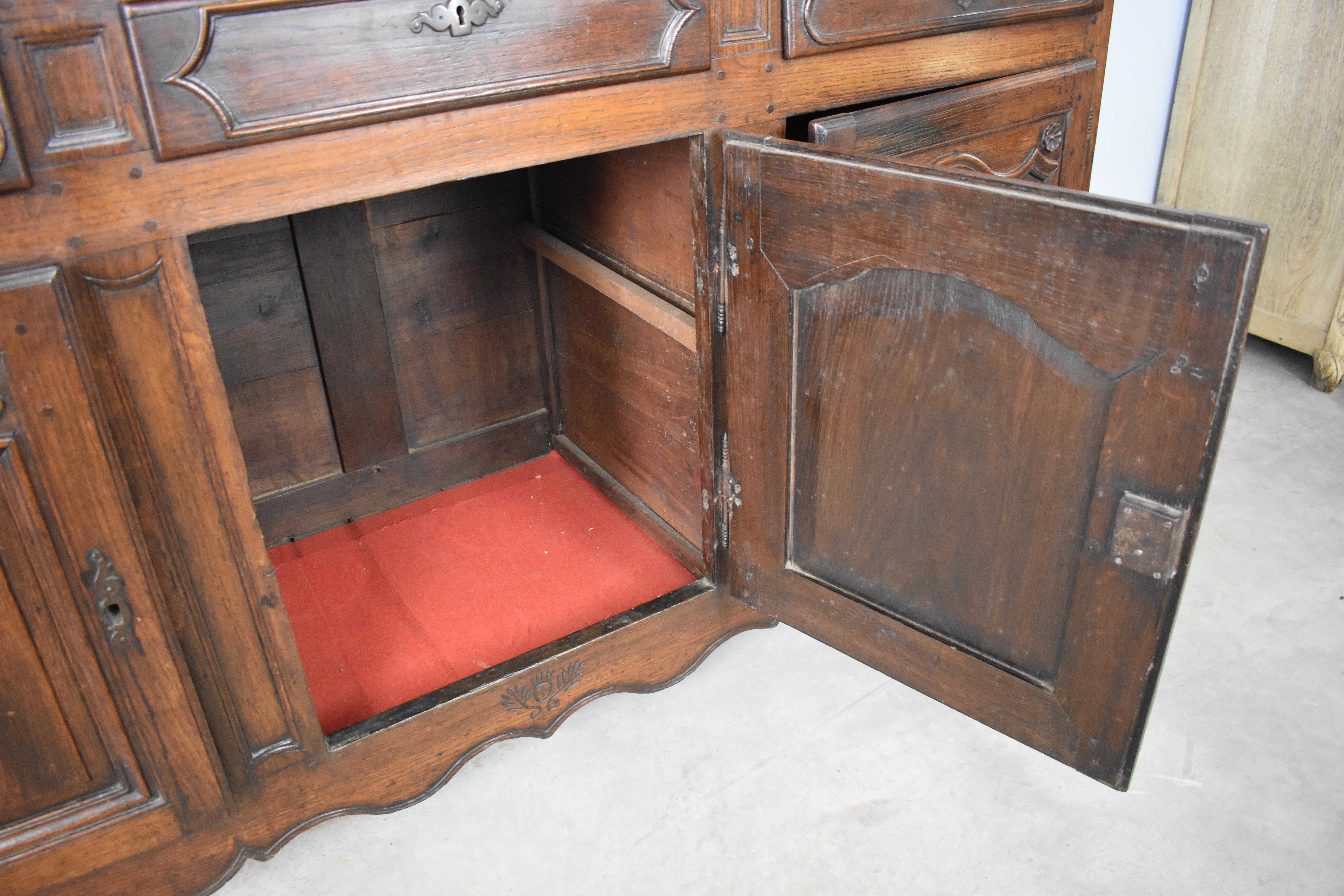 18th Century French Oak Louis XV Buffet/Enfilade 4