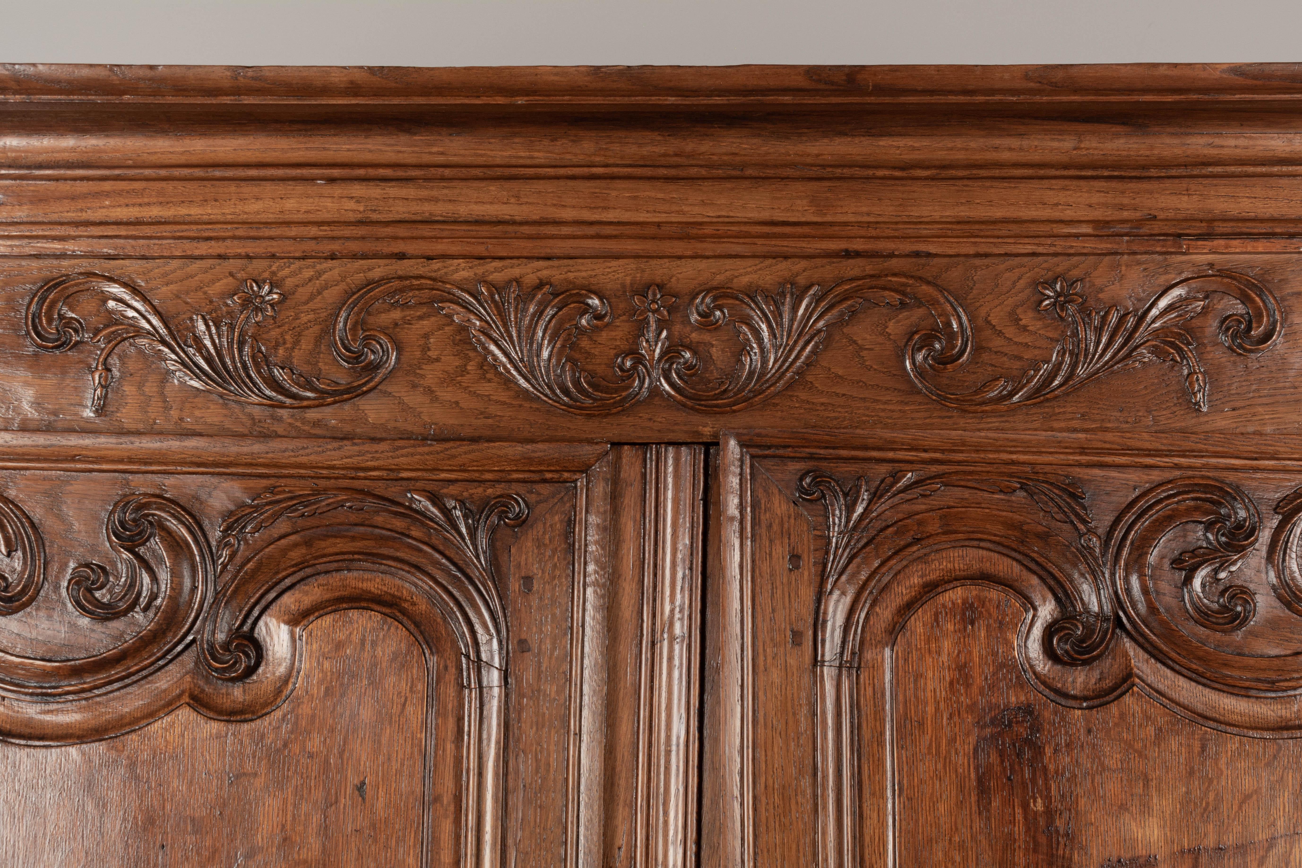 18th Century French Oak Normandy Armoire 4