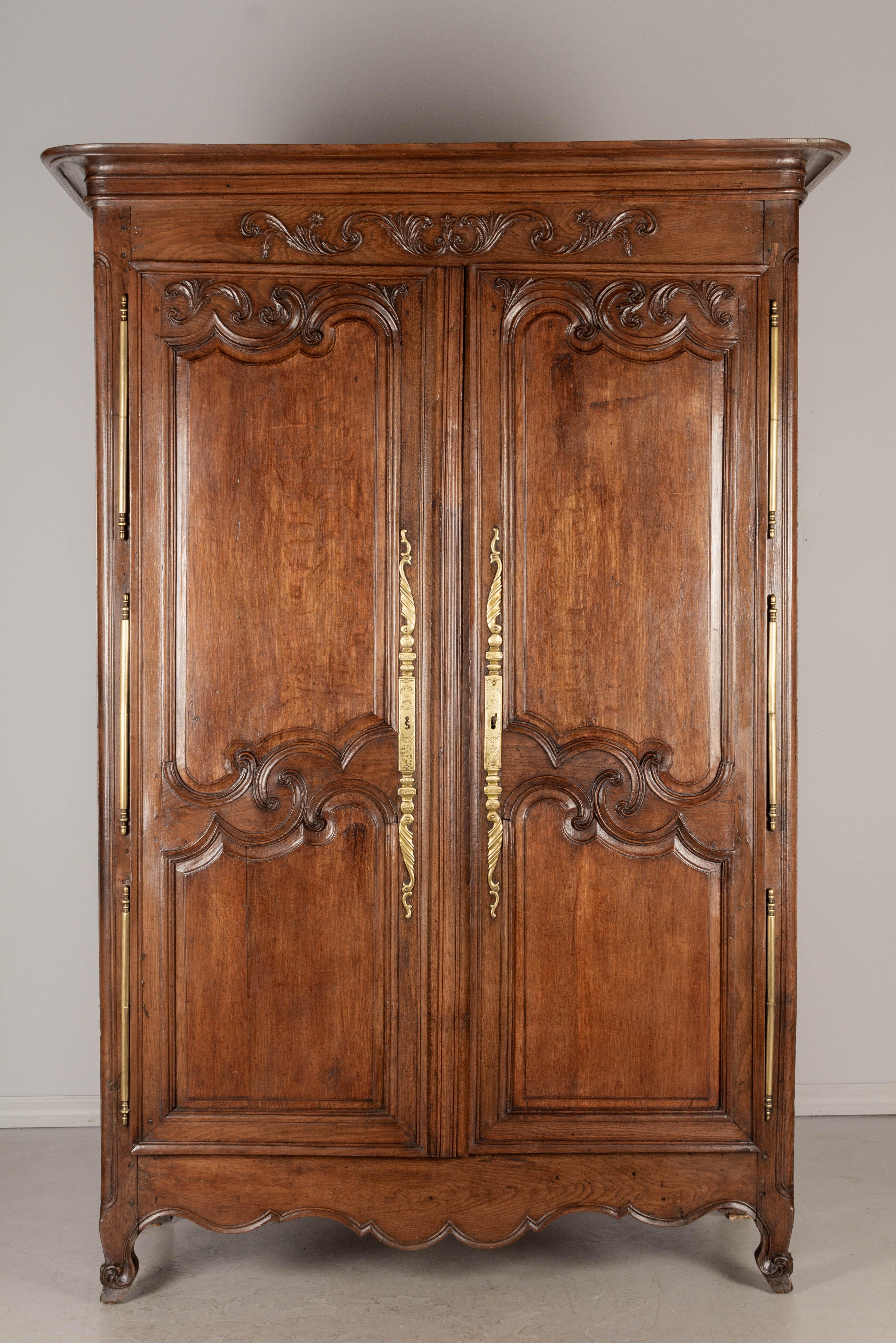 18th Century French Oak Normandy Armoire In Good Condition In Winter Park, FL