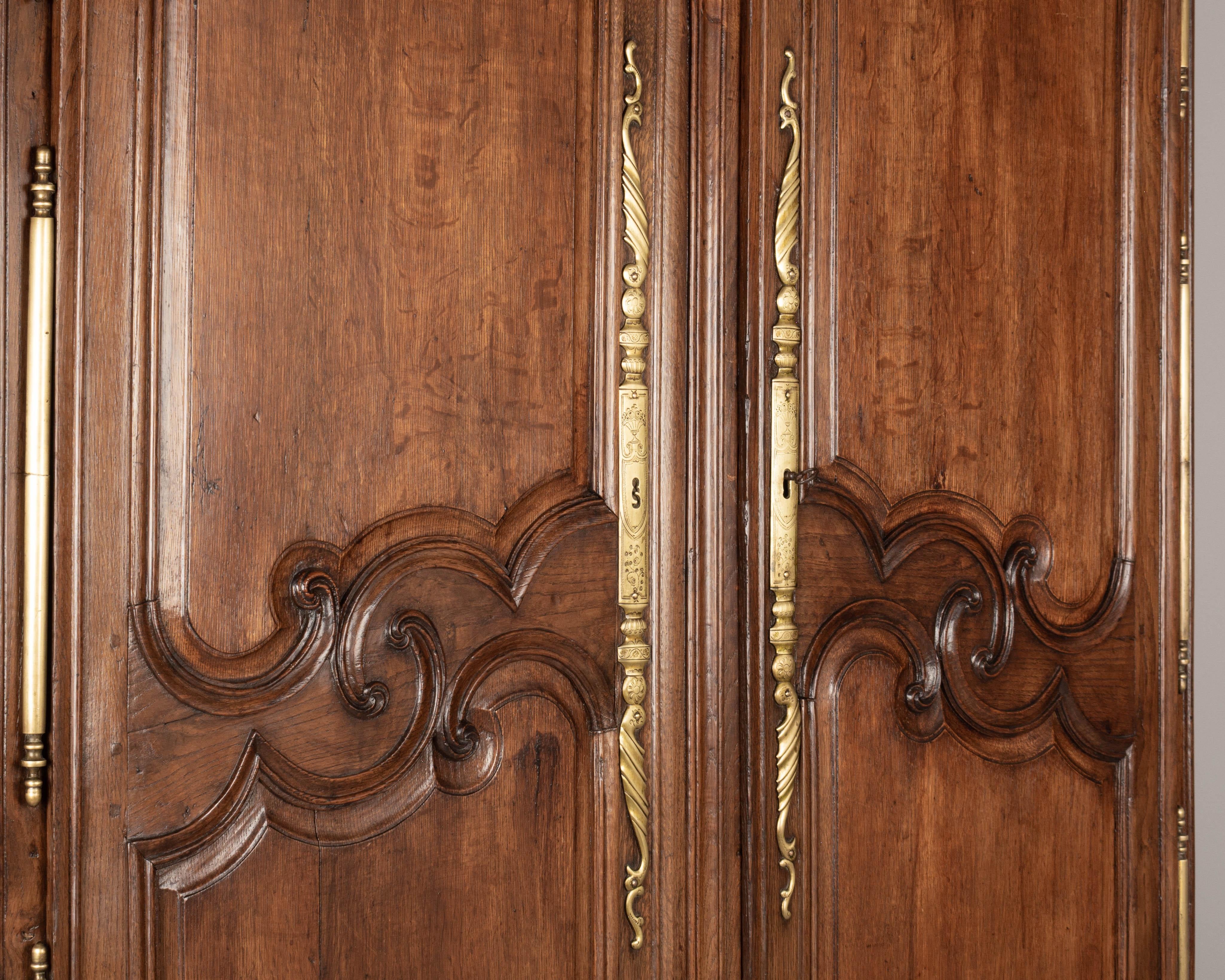 18th Century French Oak Normandy Armoire 2