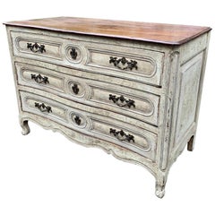 18th Century French Oak Painted Commode Chest of Drawers