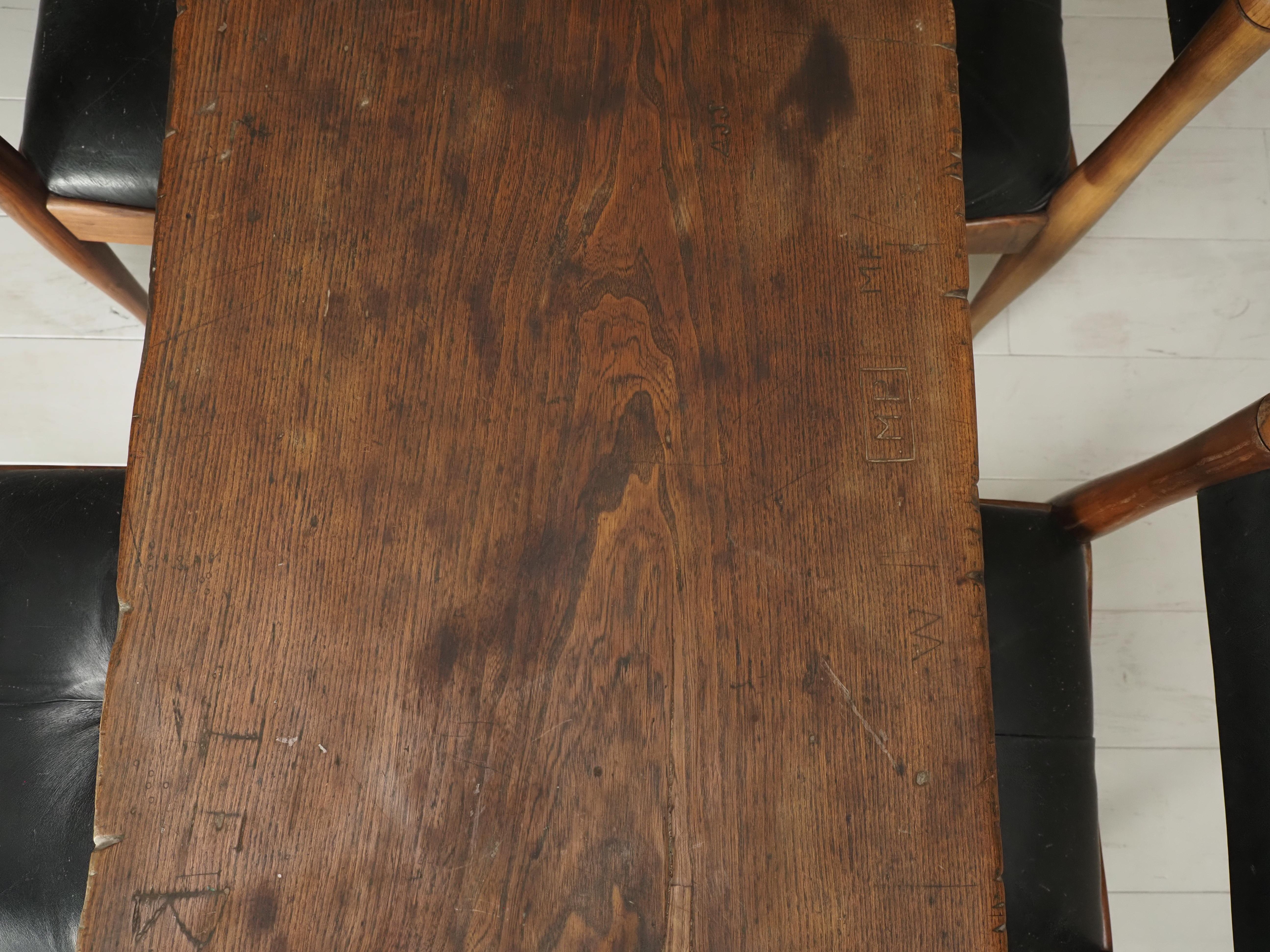 18th Century French oak refectory table For Sale 6