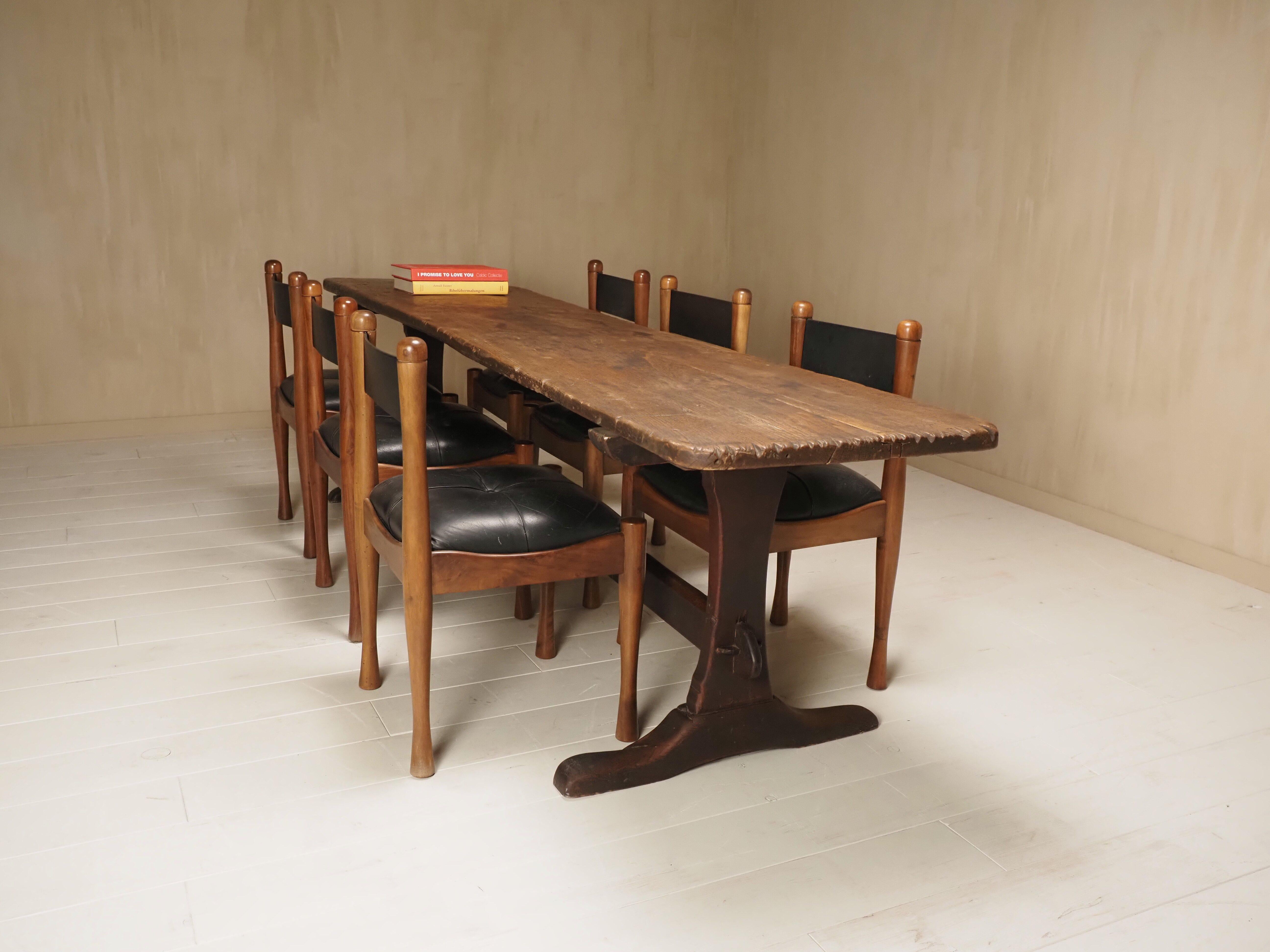 18th Century French oak refectory table For Sale 9