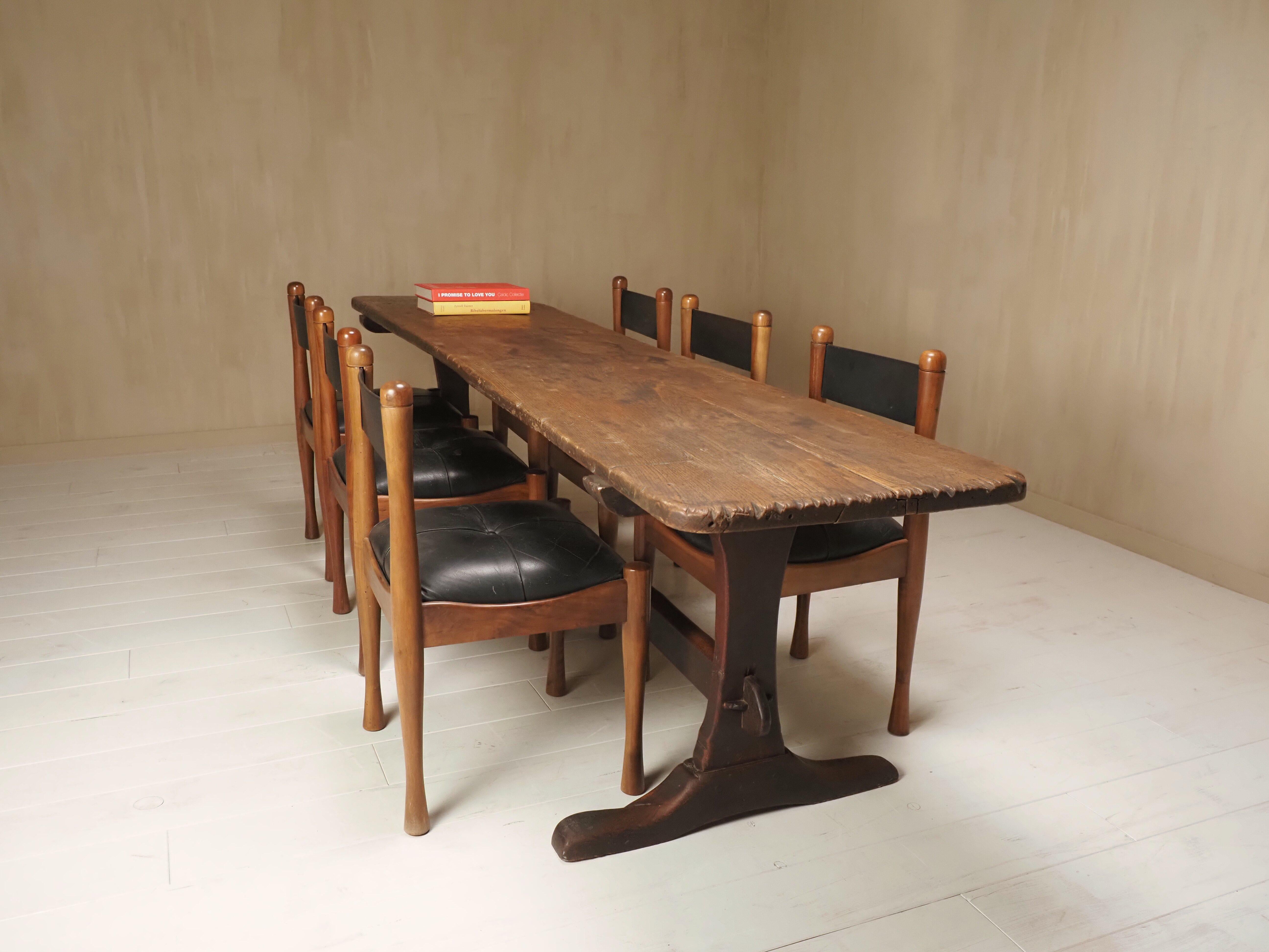 18th Century French oak refectory table For Sale 11