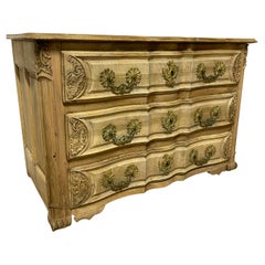 18th Century French Oak Serpentine Commode 