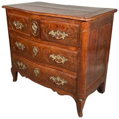 18th Century French Oak Serpentine Commode of Small Proportions