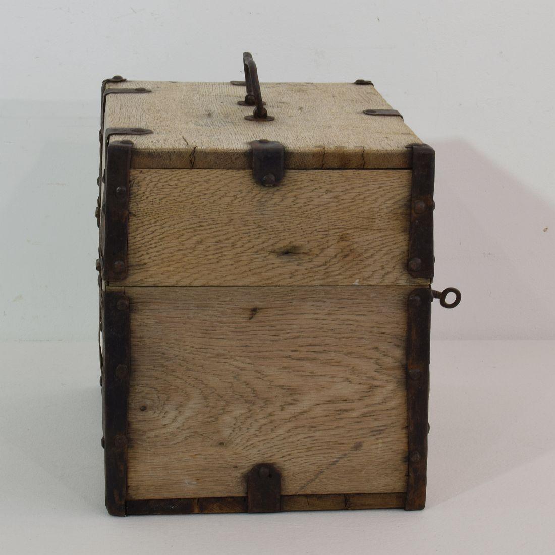 18th Century and Earlier 18th Century French Oak Strong Box