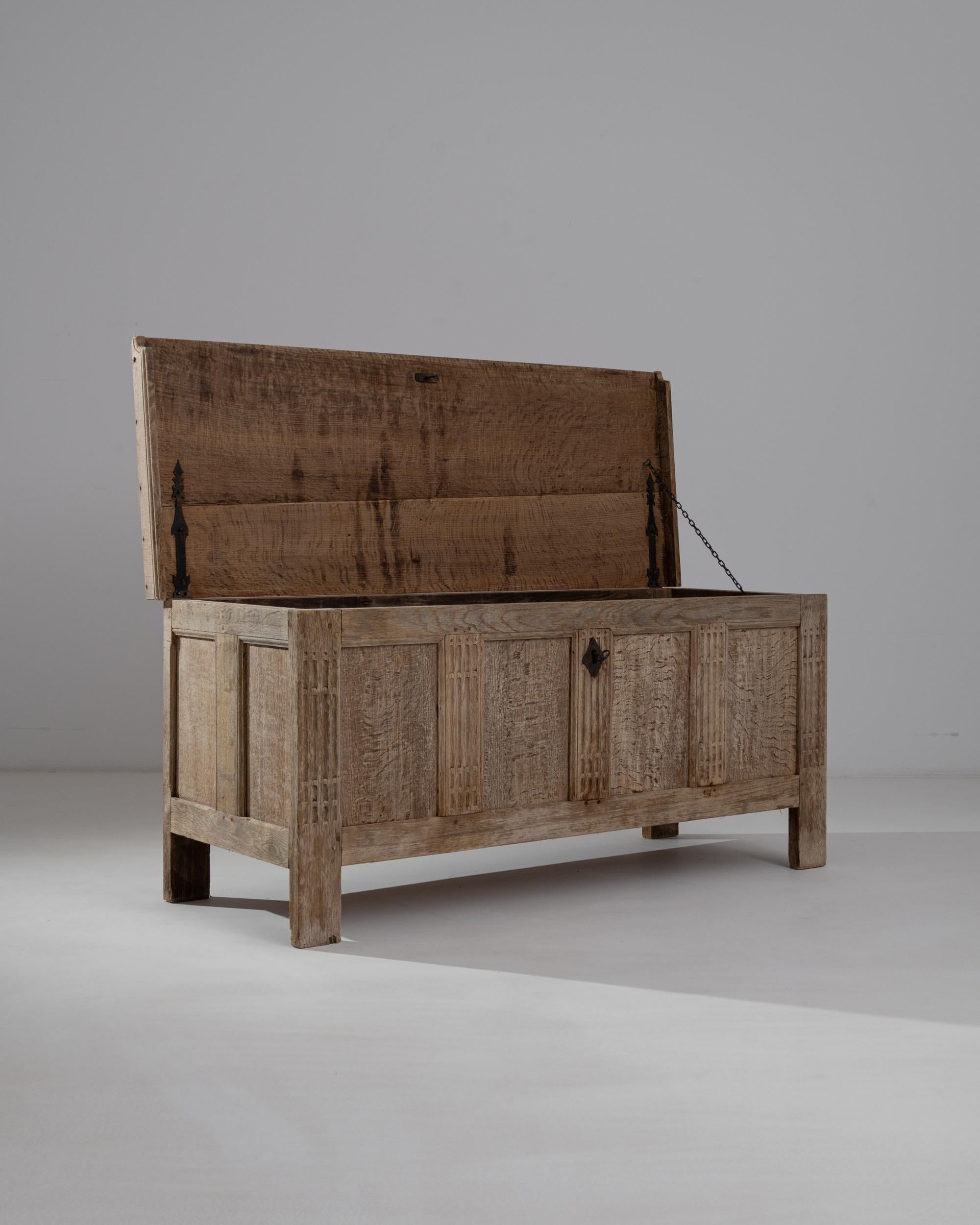 18th Century and Earlier 18th Century French Oak Trunk