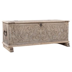 18th Century French Oak Trunk