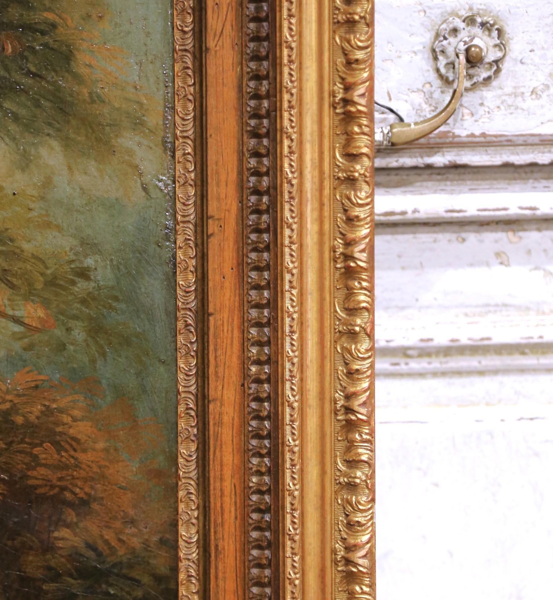 18th Century French Oil on Canvas Painting “Pear Picking” After François Boucher For Sale 4