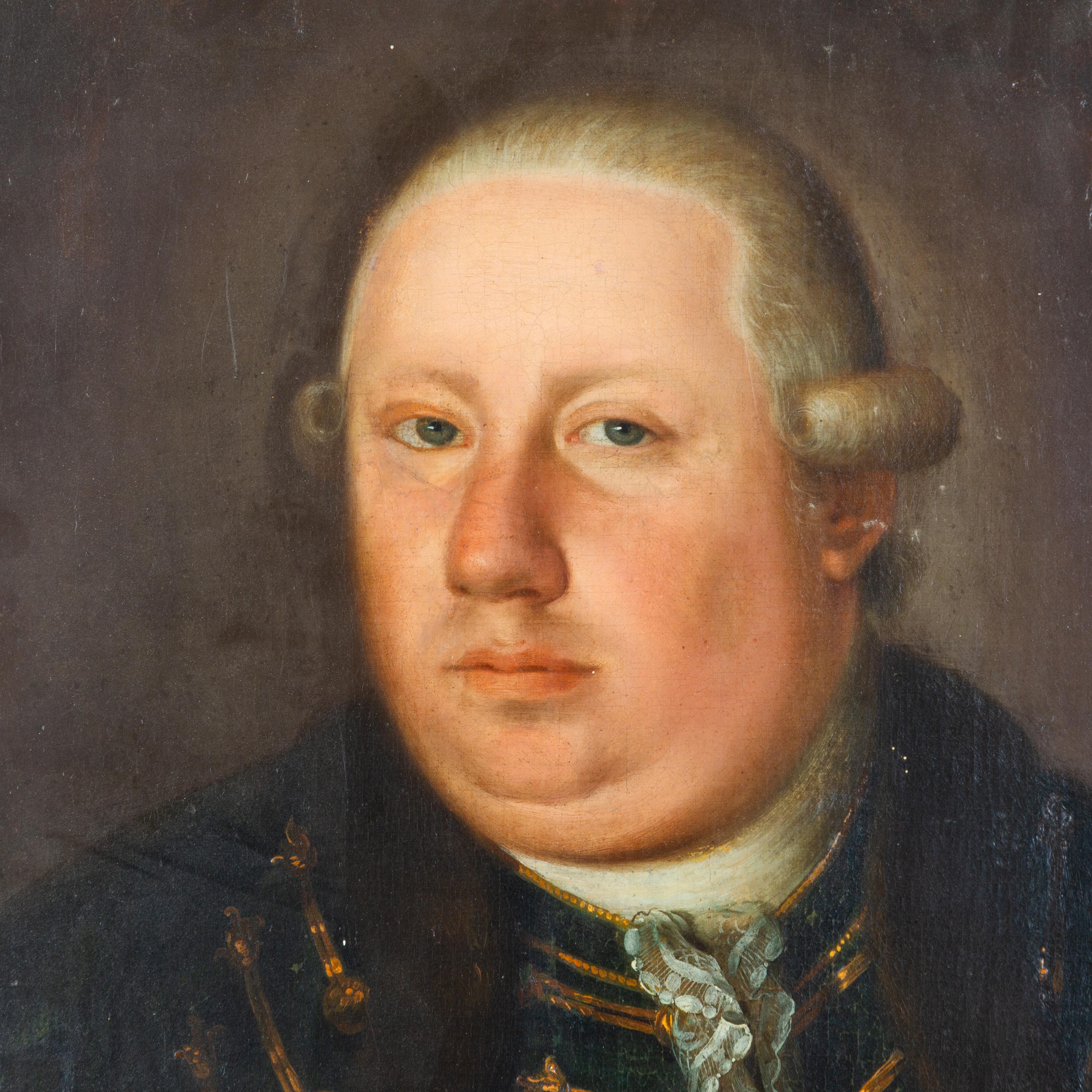 Retrato de caballero, antiguo maestro francés del siglo XVIII, óleo sobre lienzo (reentelado), con pequeñas restauraciones/retoques. 

Dimensiones: (sin enmarcar) 48 x 35 cm; (enmarcada) 55 x 41 cm.
Procedencia: importante colección privada
Buen