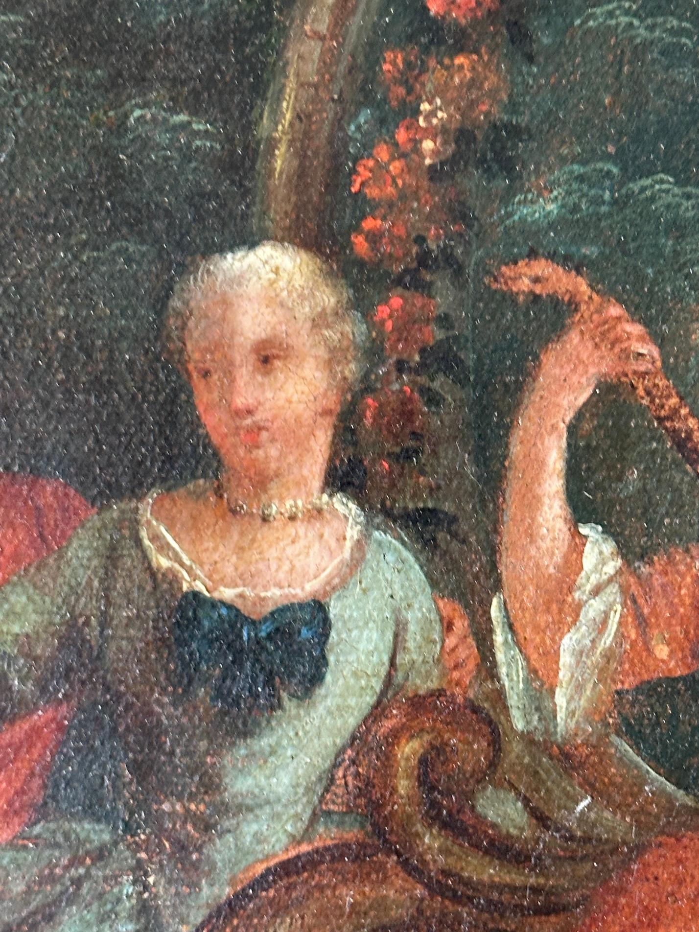18th century French Garden or Féte a Bride and musicians  playing music For Sale 5