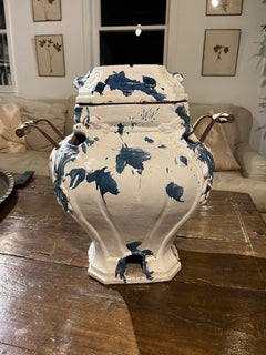 18th Century, French or Italian, Faience Brasero Stove