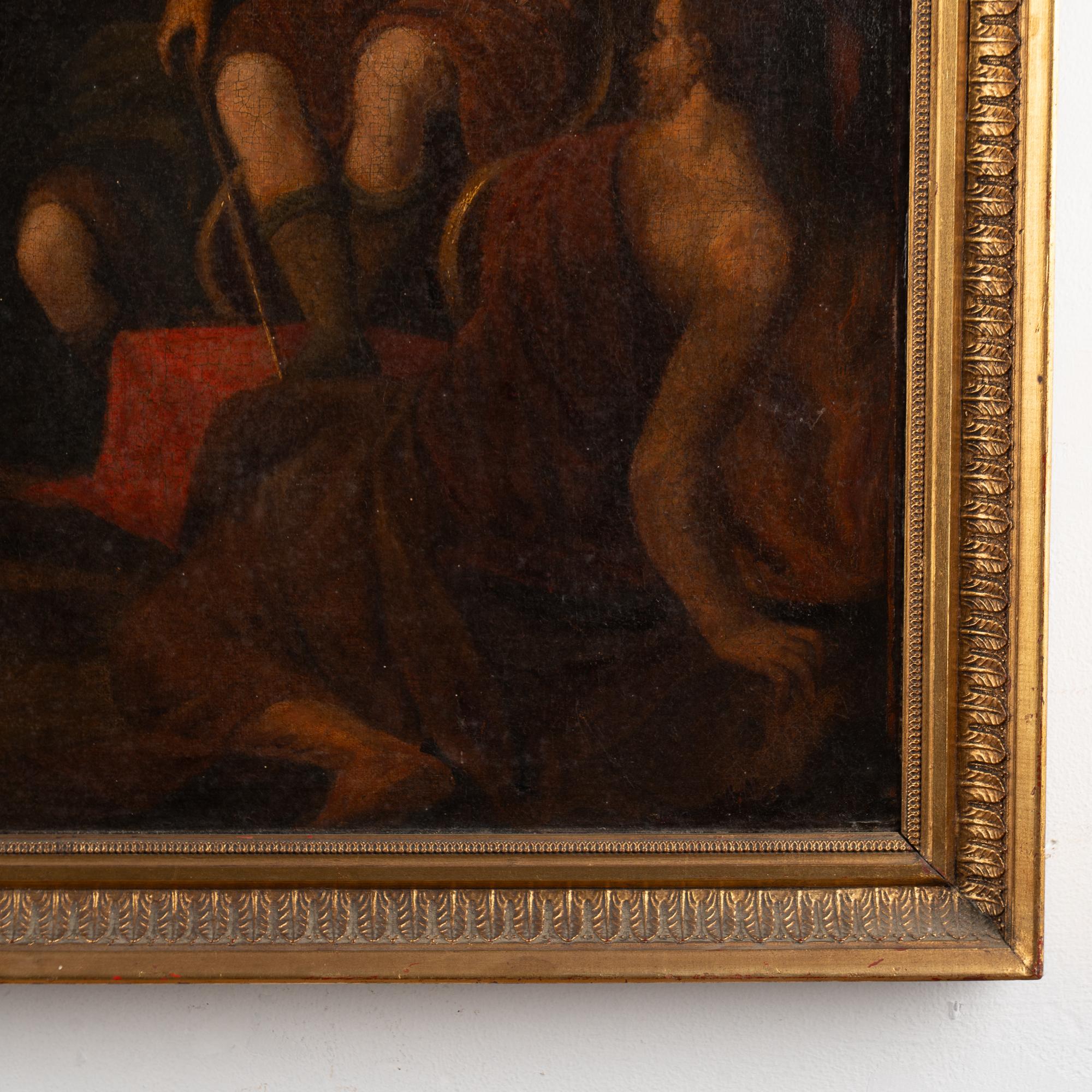 18. Jahrhundert Französisch Original Öl auf Leinwand Gemälde des Alterns König im Angebot 7