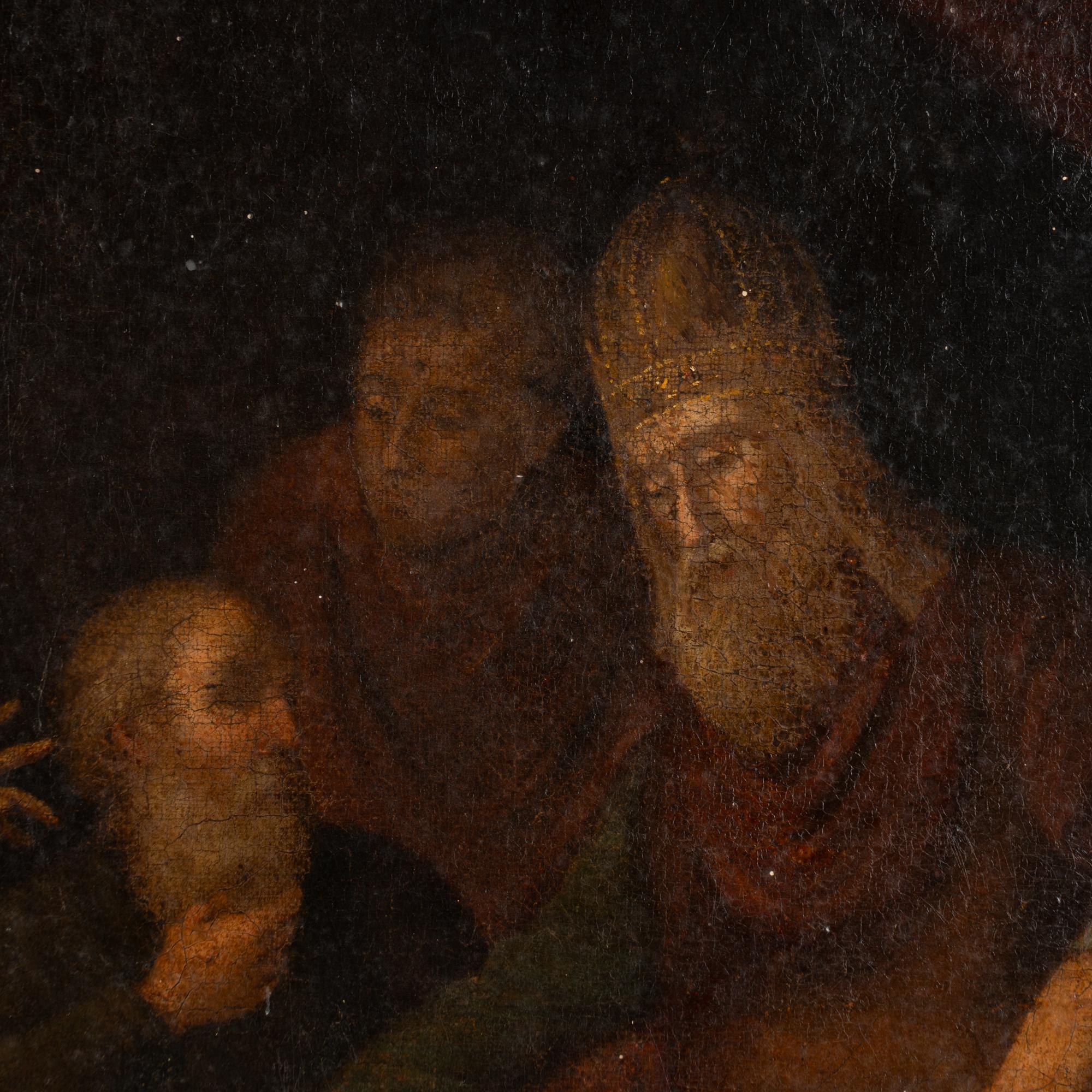 18. Jahrhundert Französisch Original Öl auf Leinwand Gemälde des Alterns König im Angebot 4