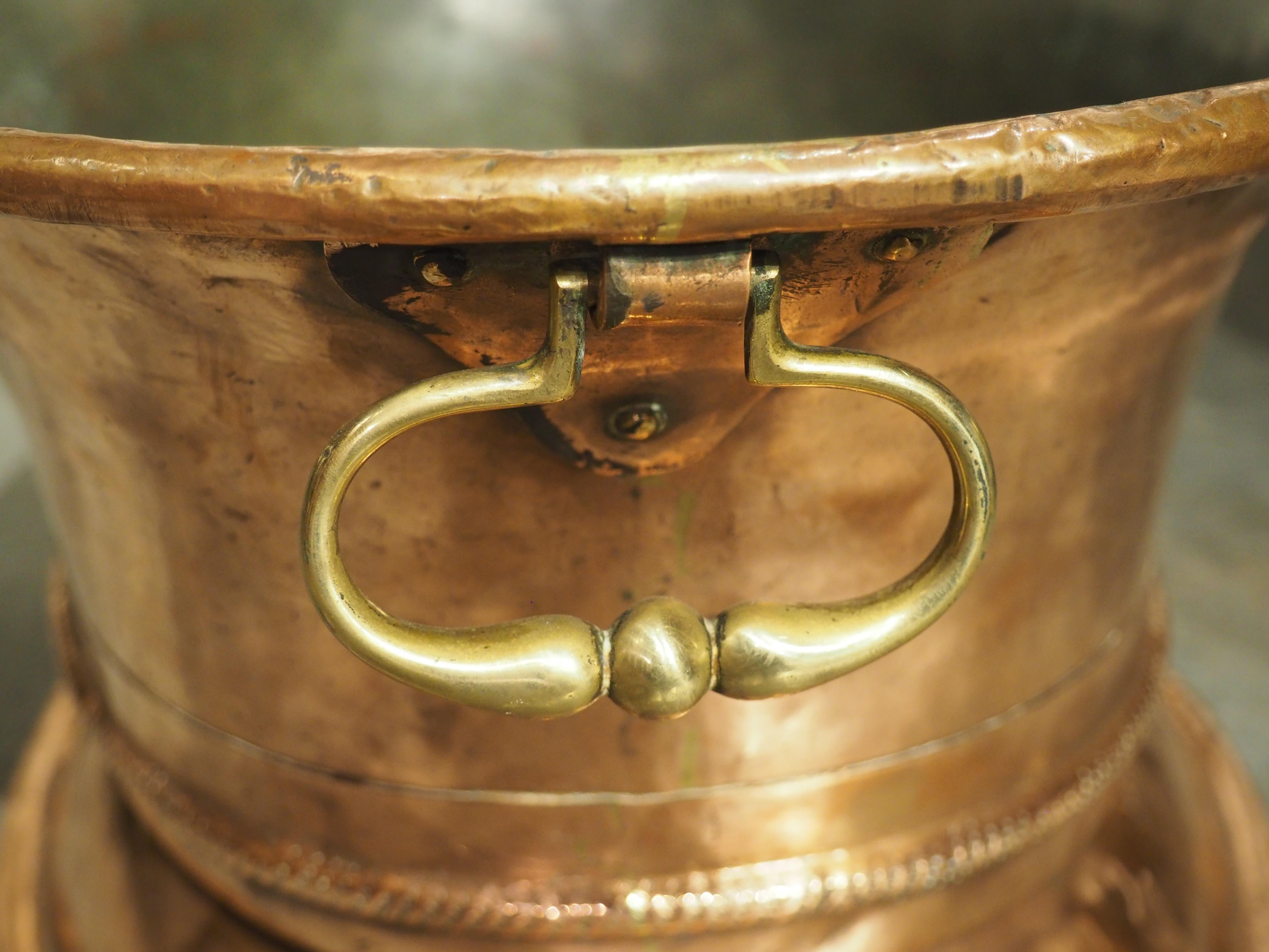 18th Century French Oval Copper Rafraîchissoir or Wine Bottle Cooler For Sale 5
