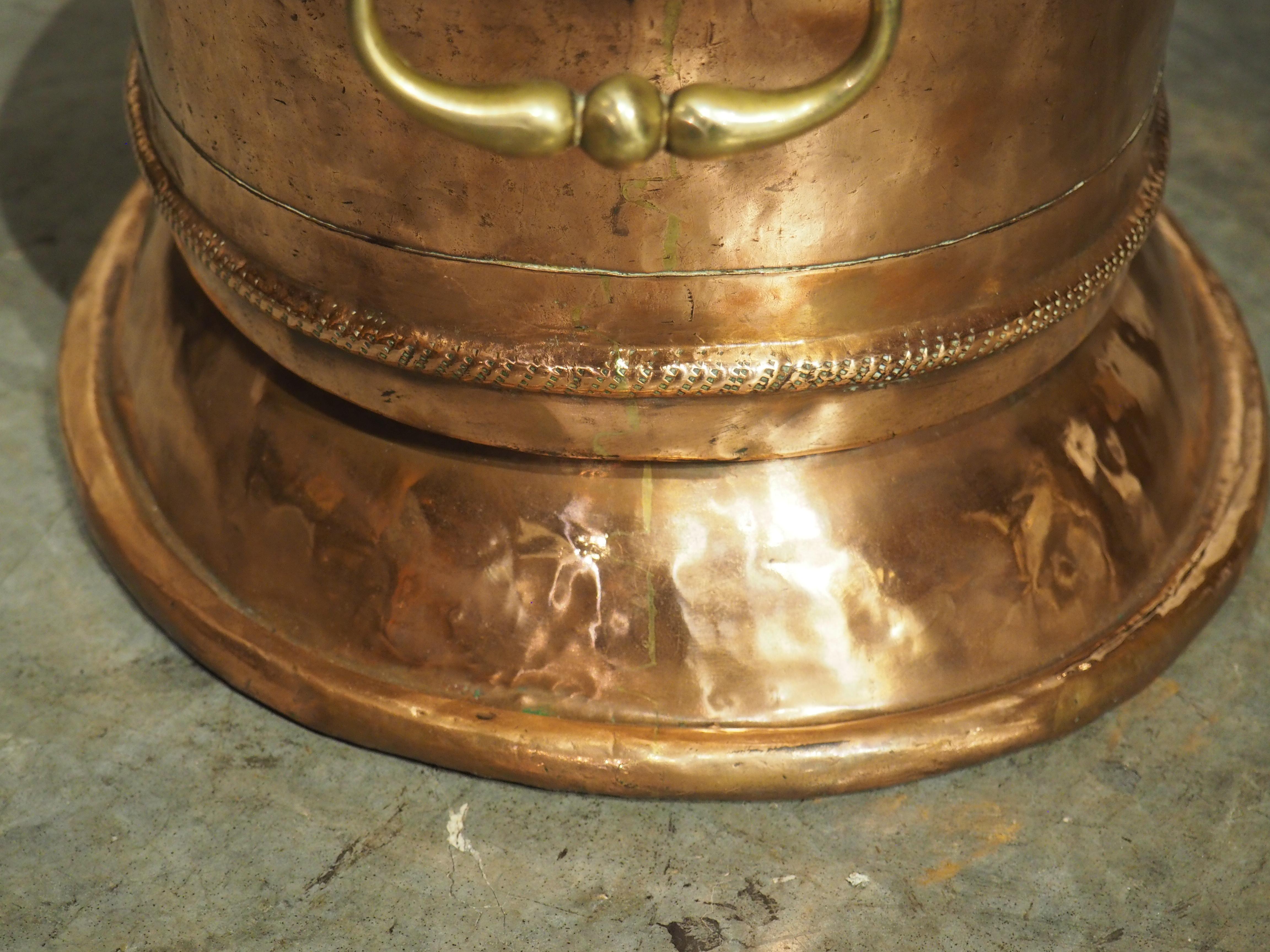 18th Century French Oval Copper Rafraîchissoir or Wine Bottle Cooler For Sale 6
