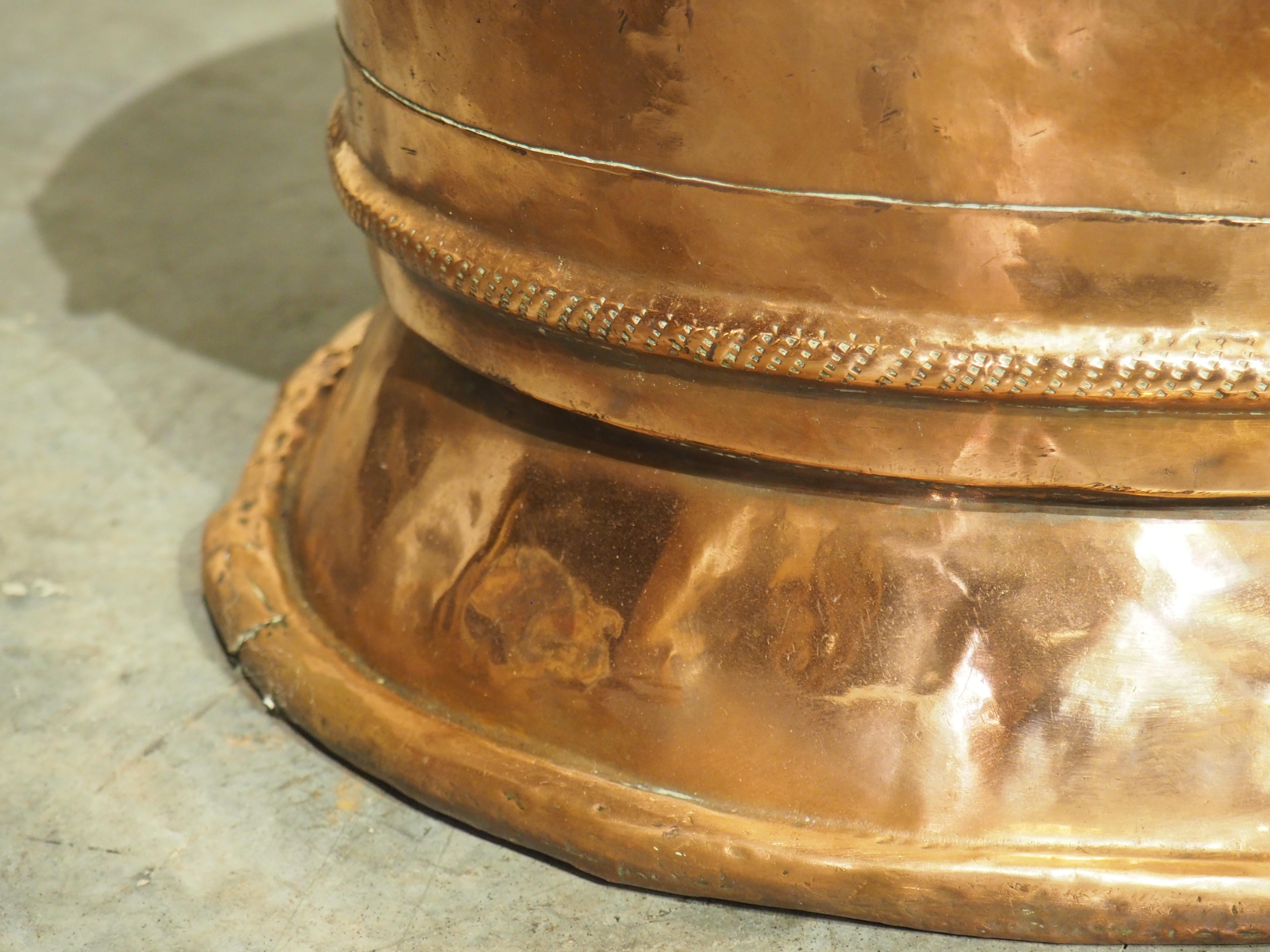 18th Century French Oval Copper Rafraîchissoir or Wine Bottle Cooler For Sale 2