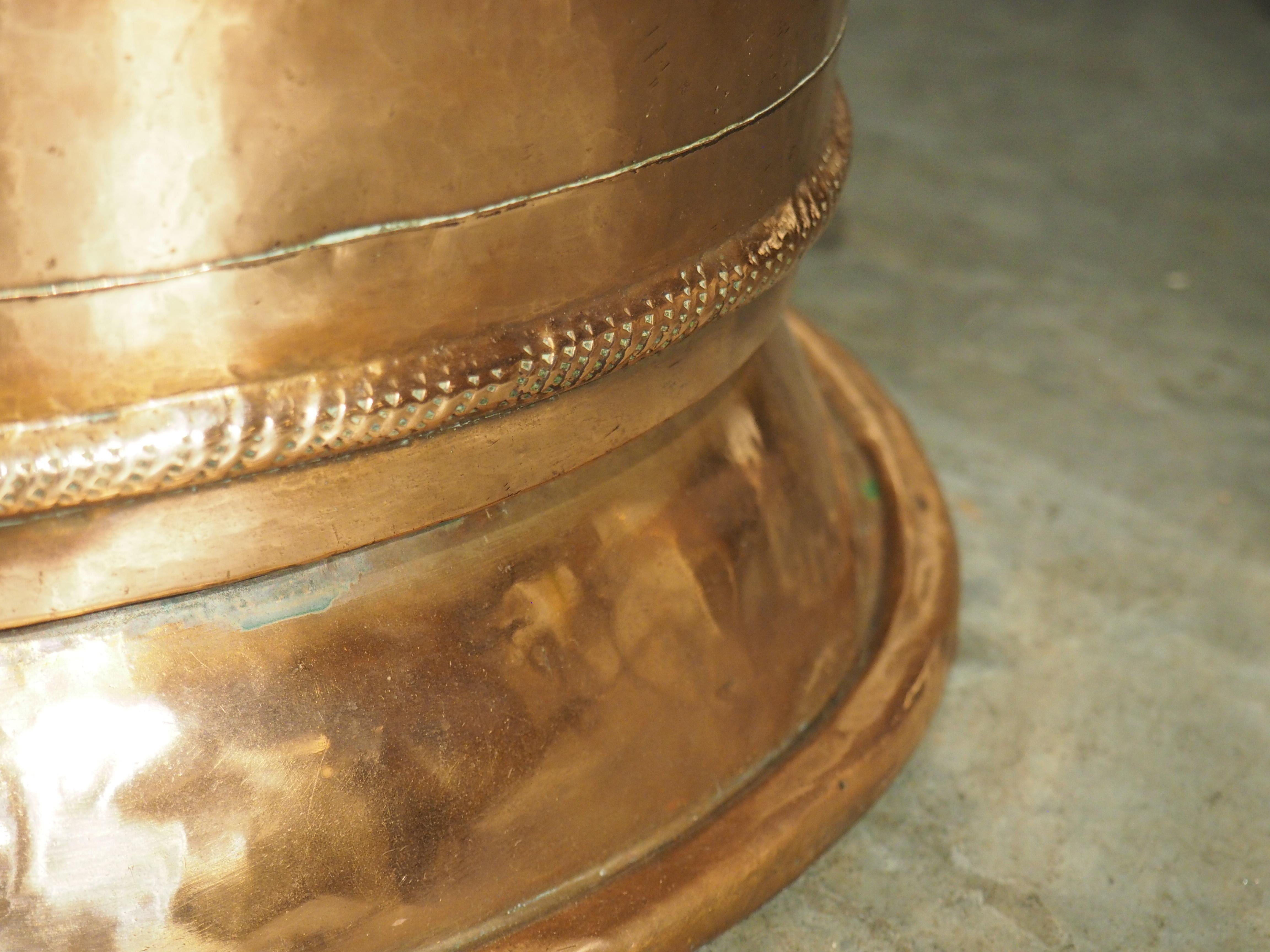 18th Century French Oval Copper Rafraîchissoir or Wine Bottle Cooler For Sale 3