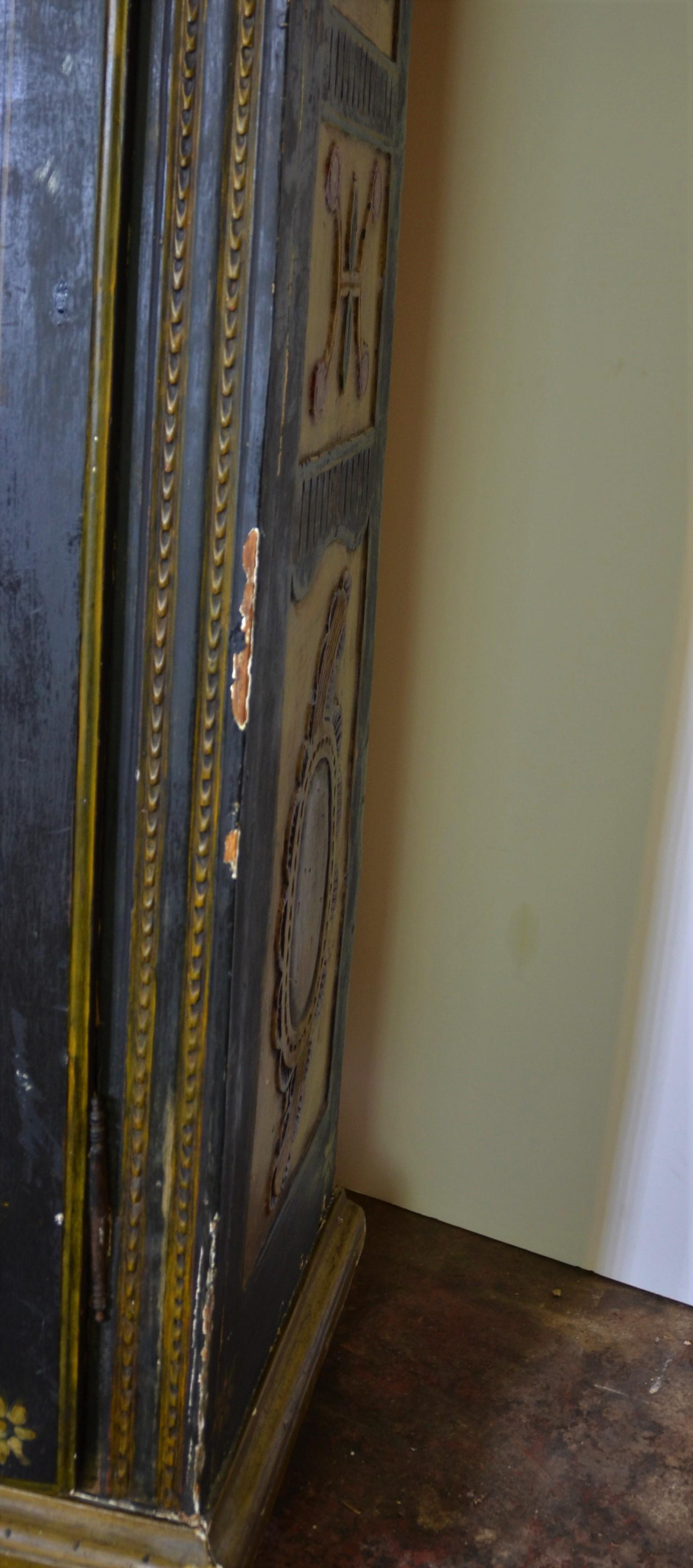 18th Century French Painted Armoire, Cupboard In Good Condition In Pomona, CA