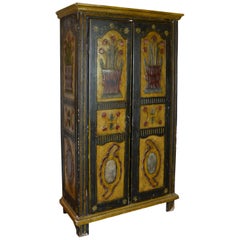 18th Century French Painted Armoire, Cupboard