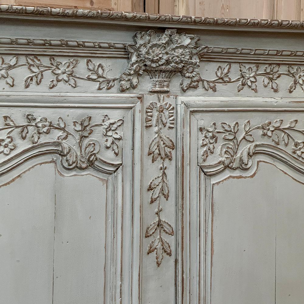 18th Century French Painted Armoire from Normandie For Sale 4