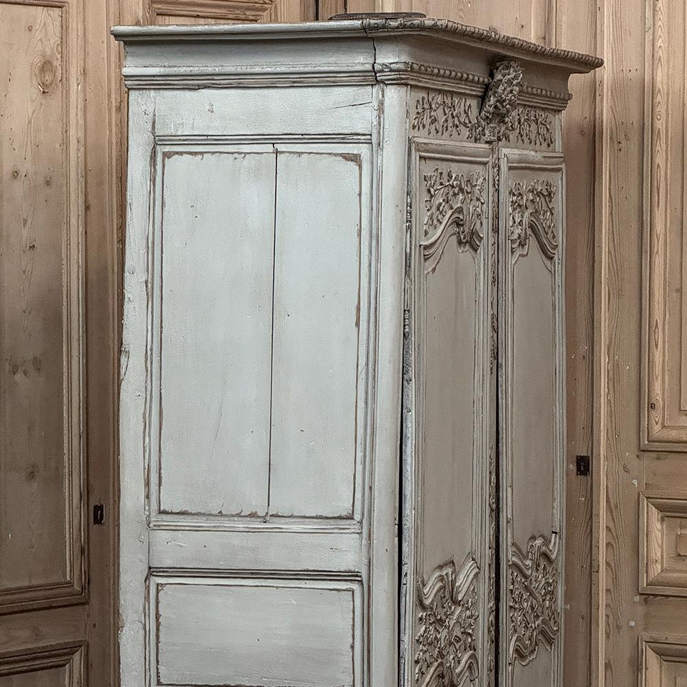 18th Century French Painted Armoire from Normandie For Sale 5
