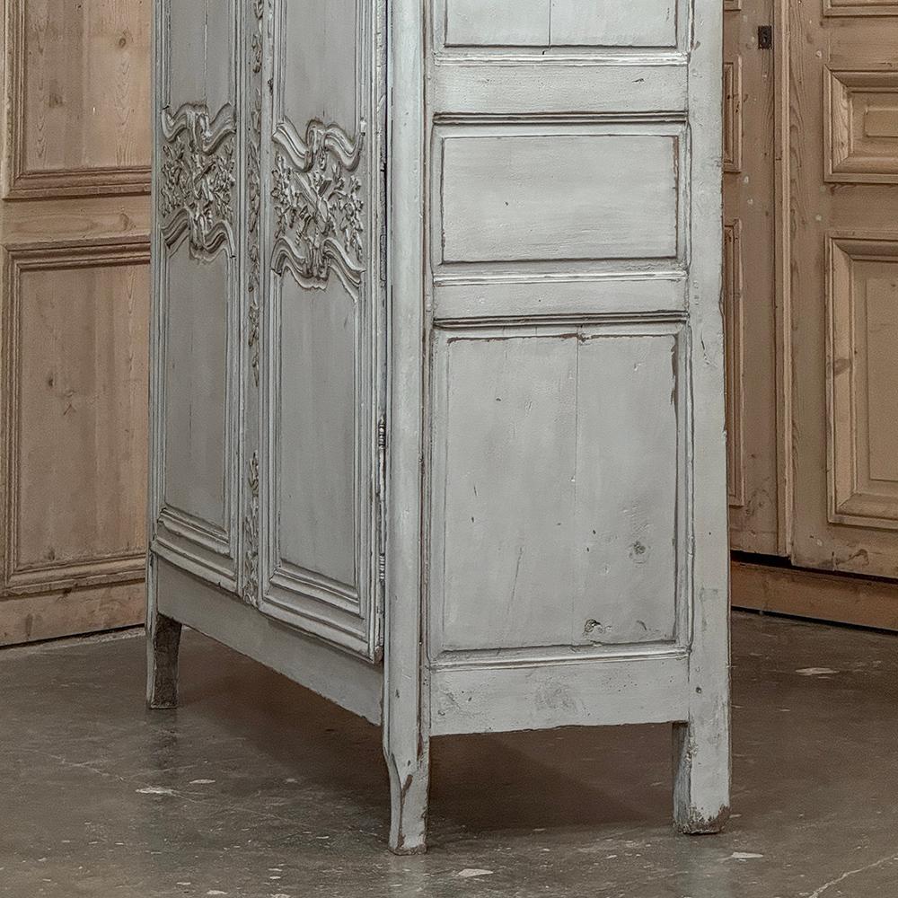 18th Century French Painted Armoire from Normandie For Sale 8