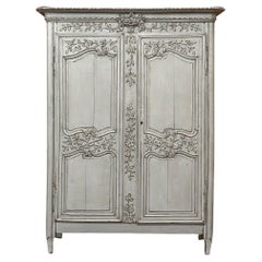 Armoire francese del XVIII secolo dipinto dalla Normandia