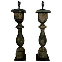 18th Century French Painted Balustrades as Lamps