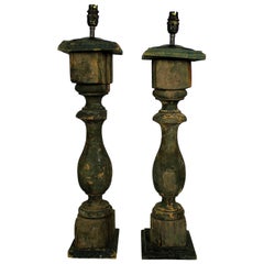 18th Century French Painted Balustrades as Lamps