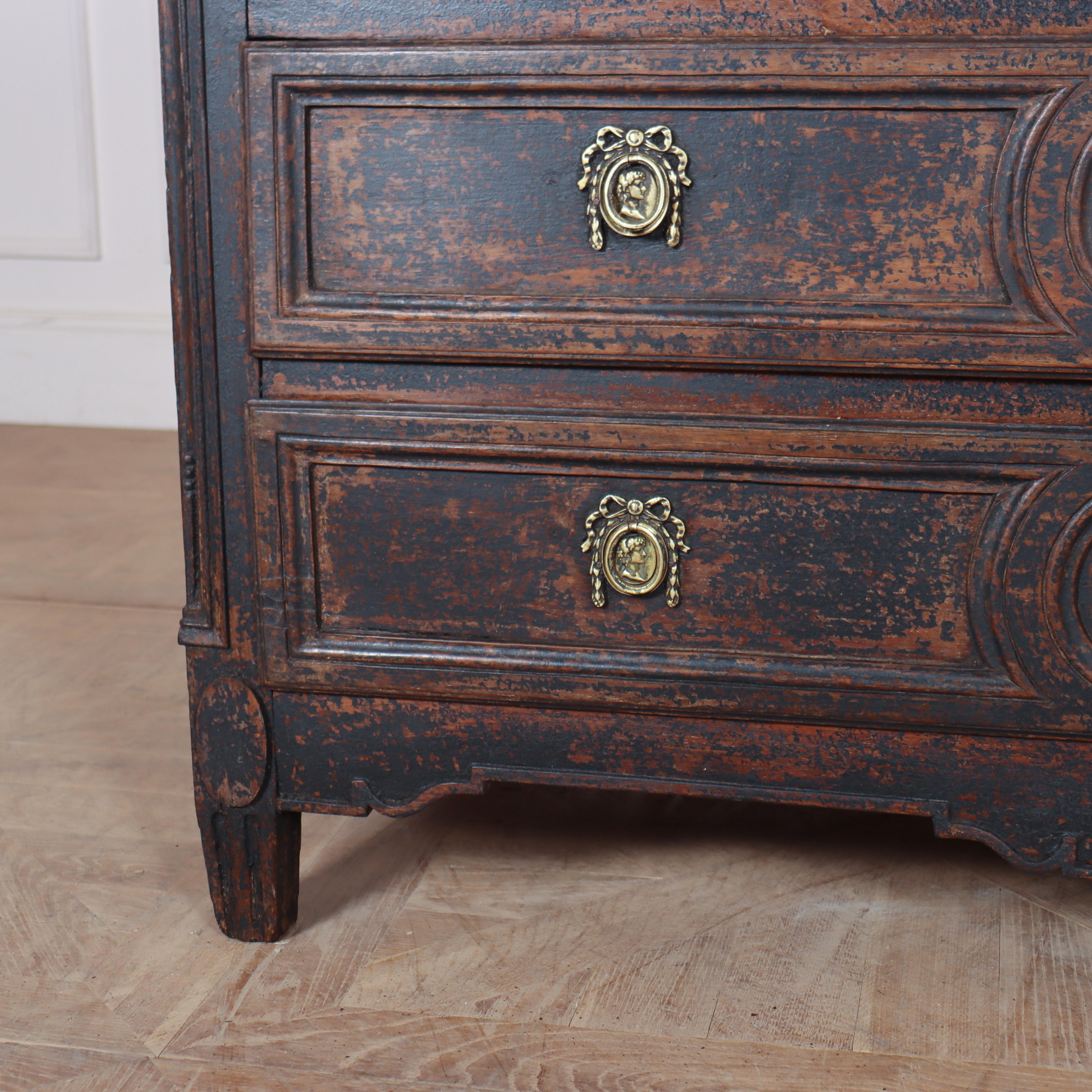 18th C French painted oak commode with carved decoration. 1790.

Reference: 7925

Dimensions
48.5 inches (123 cms) Wide
24 inches (61 cms) Deep
37.5 inches (95 cms) High
