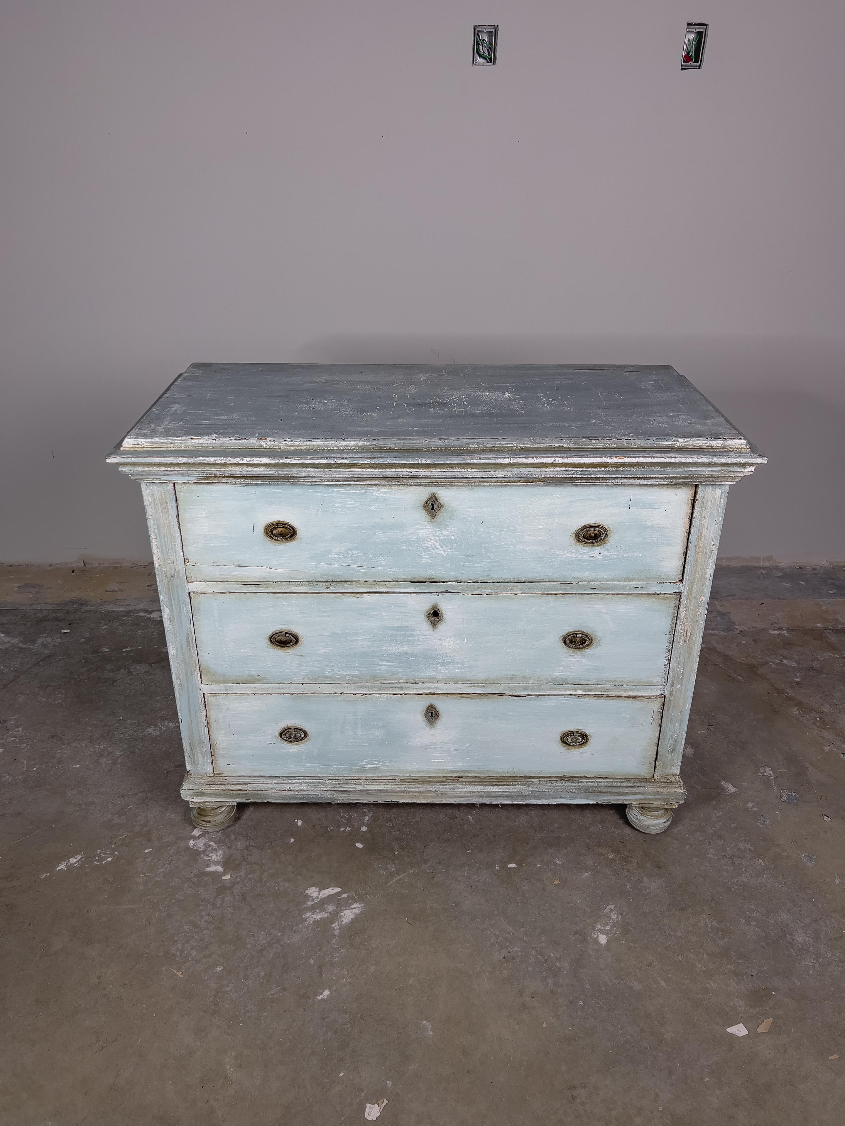 18th Century and Earlier 18th Century French Painted Commode For Sale