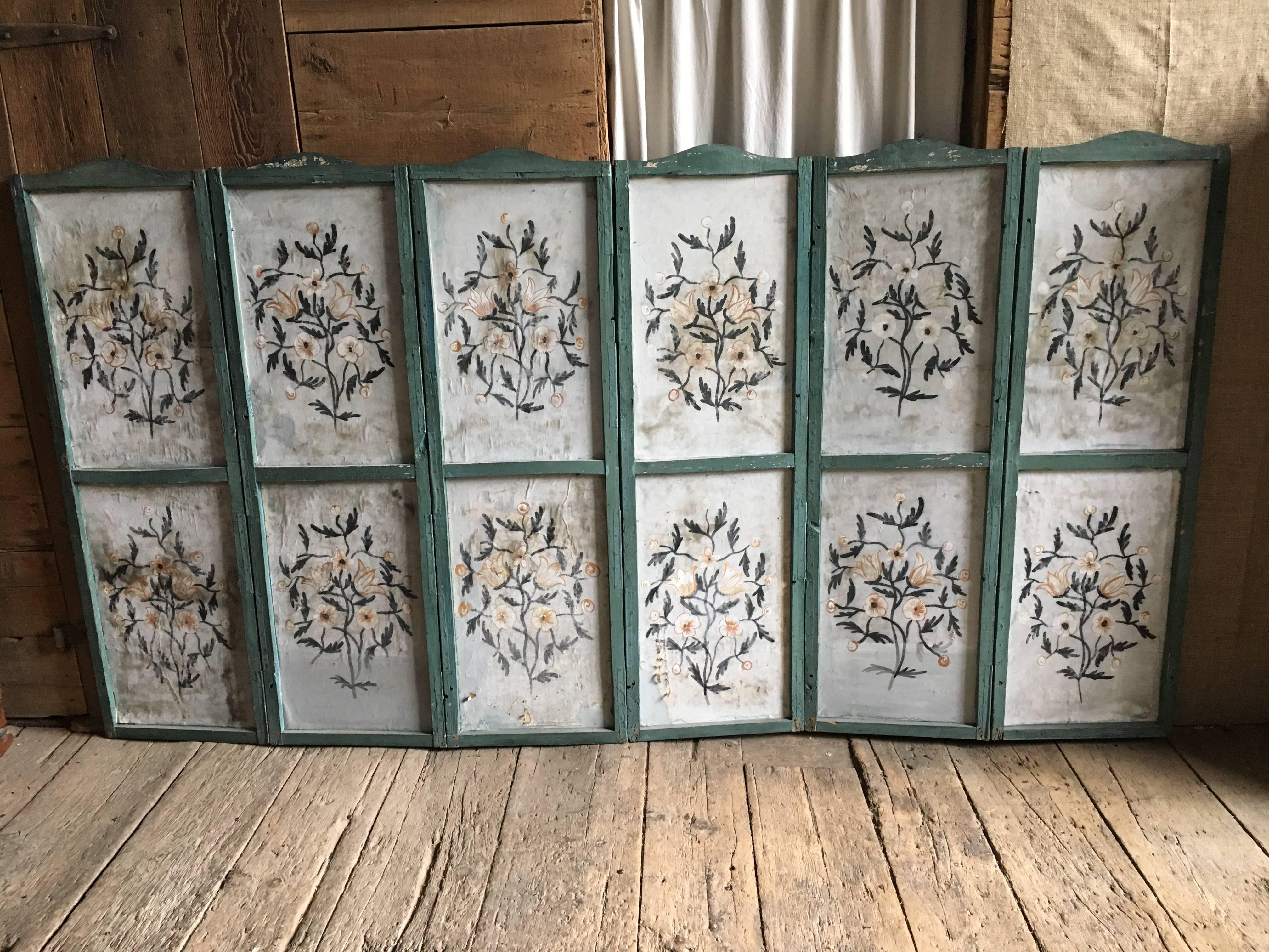 18th Century French Painted Screen 9