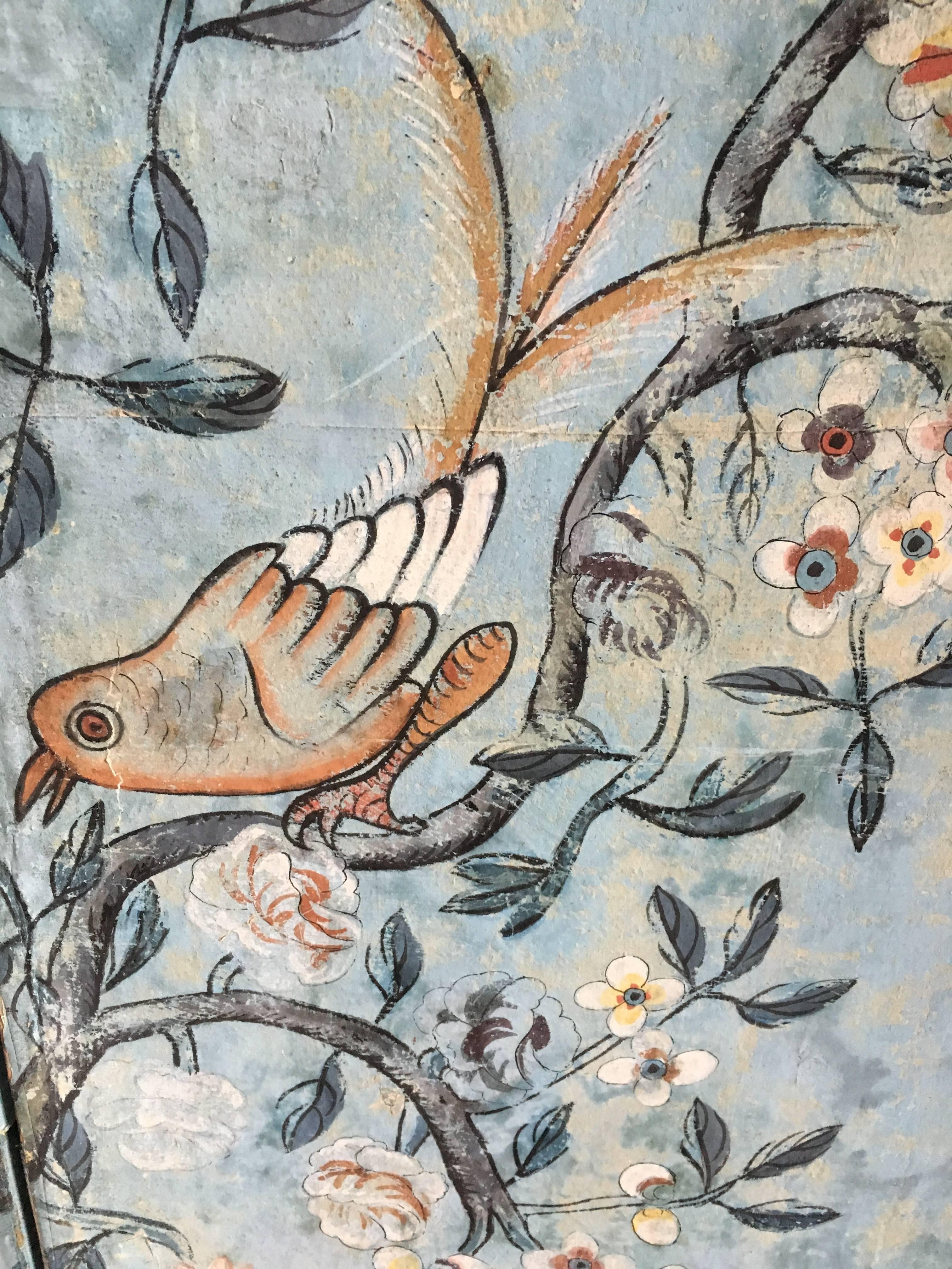 Paper 18th Century French Painted Screen