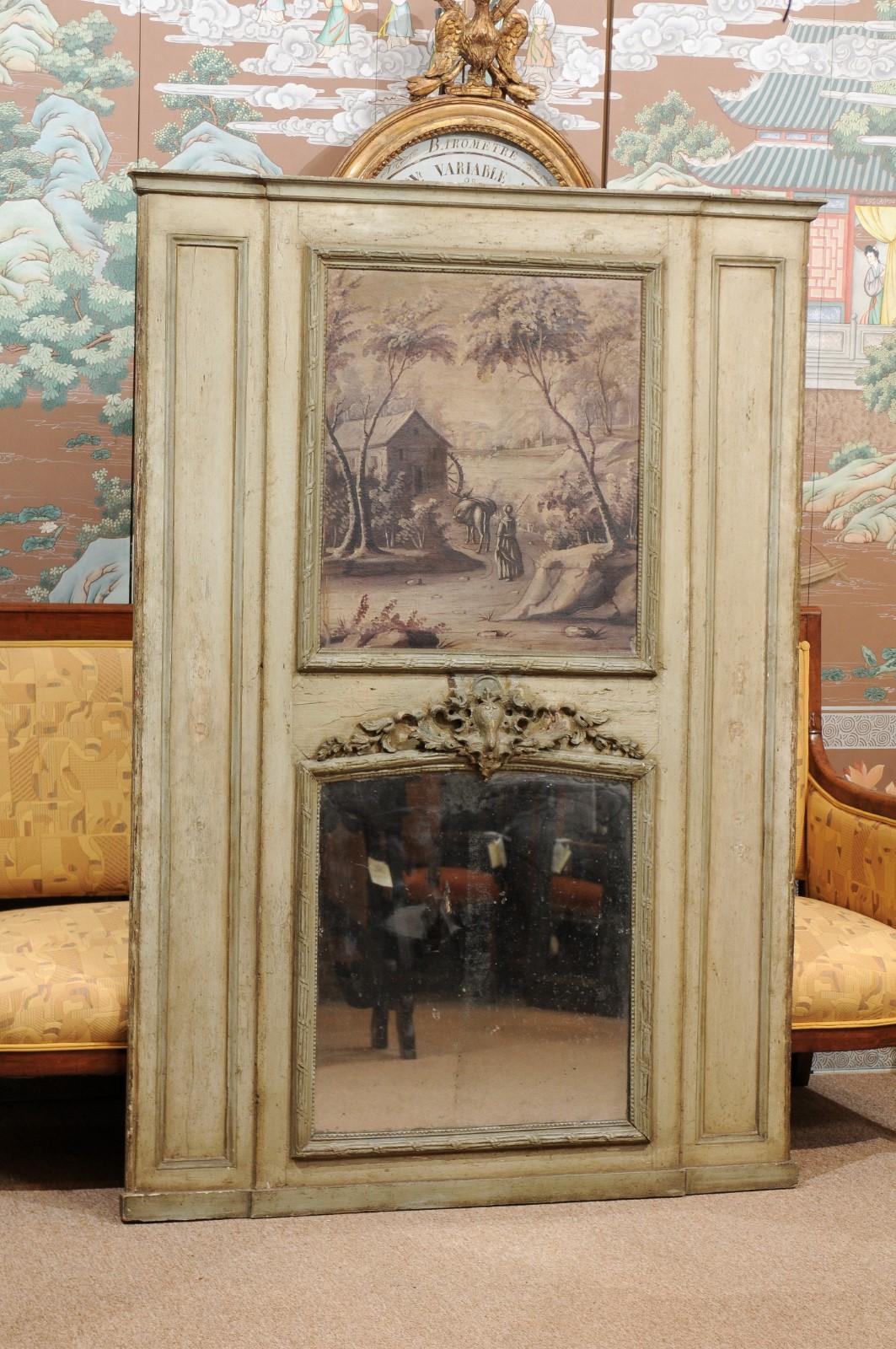 antique paneled mirror