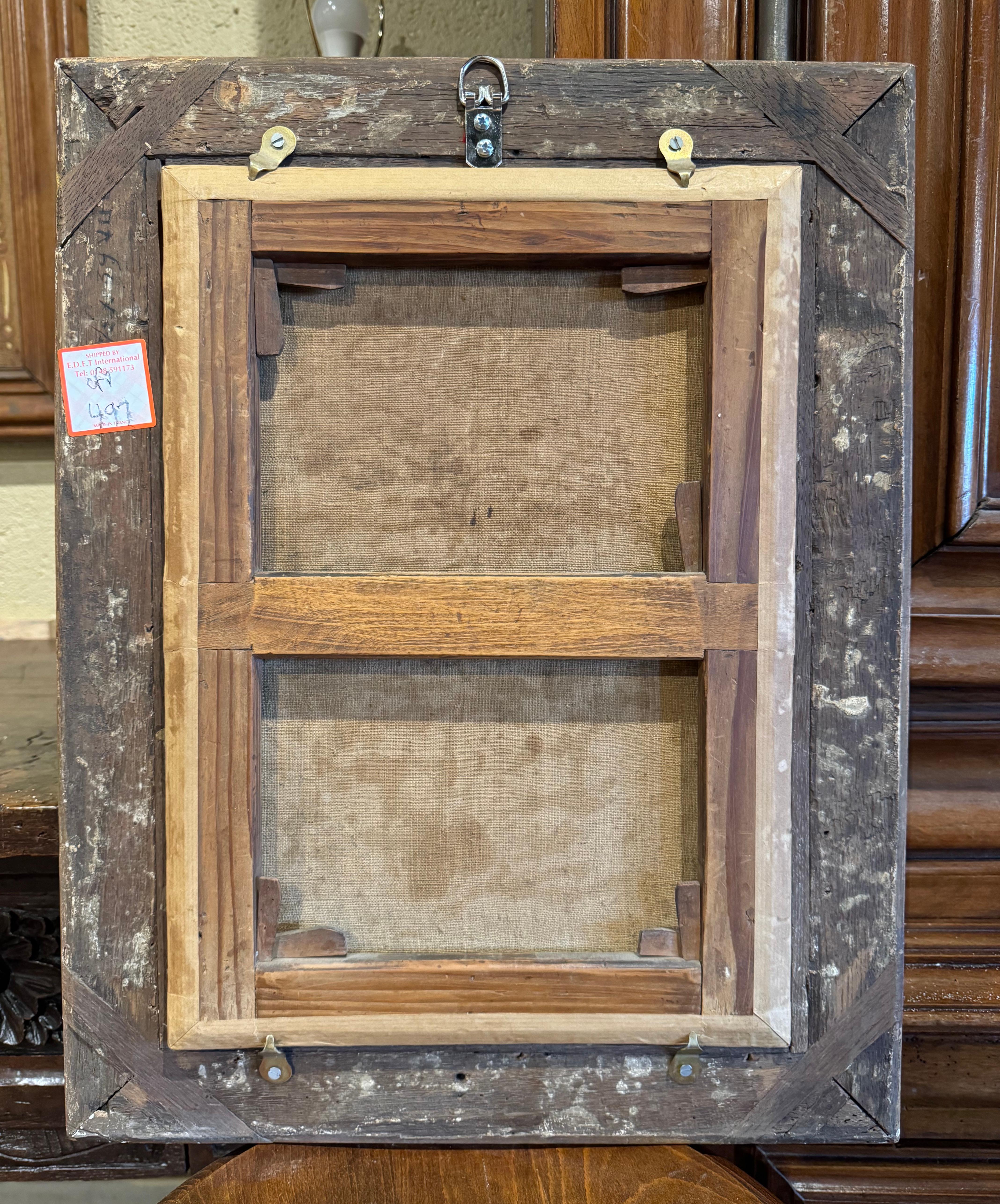 Französisches Gemälde auf Leinwand in vergoldetem Rahmen „Saint Francois en Extase“ aus dem 18. Jahrhundert im Angebot 5