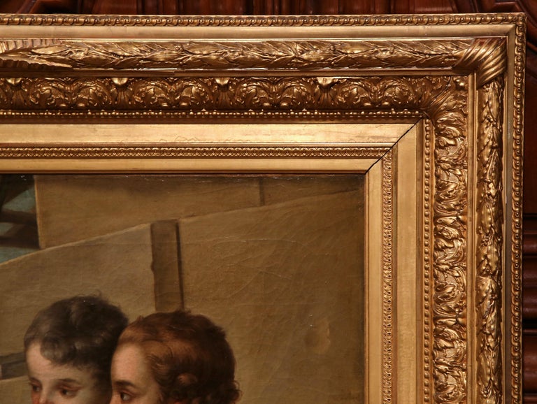 18th Century French Painting 'The Architects Kids' in Gilt Frame after ...